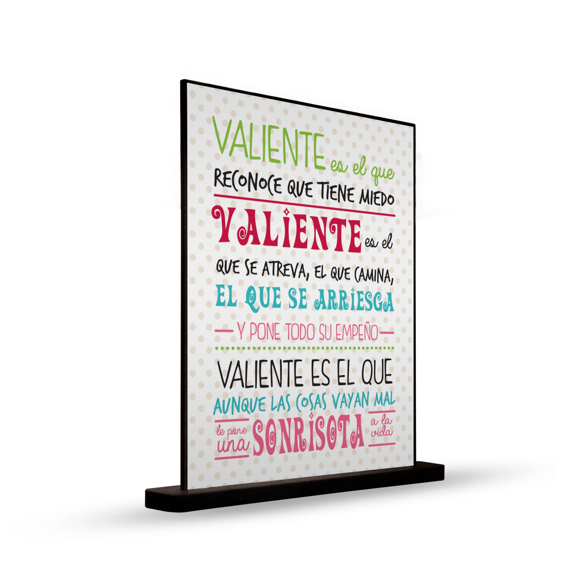 DECO POSTER VALIENTE ES EL QUE RECONOCE