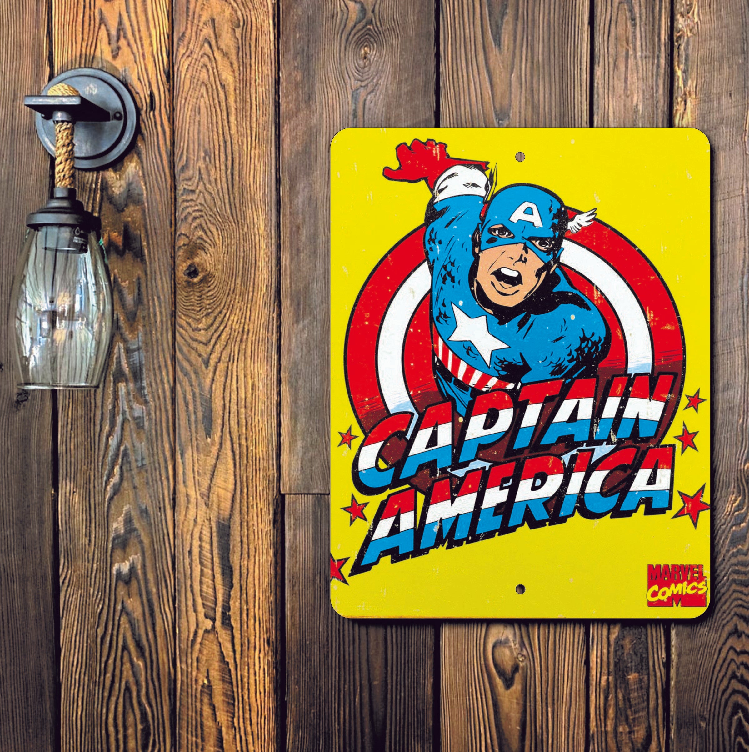 PLACA CAPITAN AMERICA MARVEL COMICS