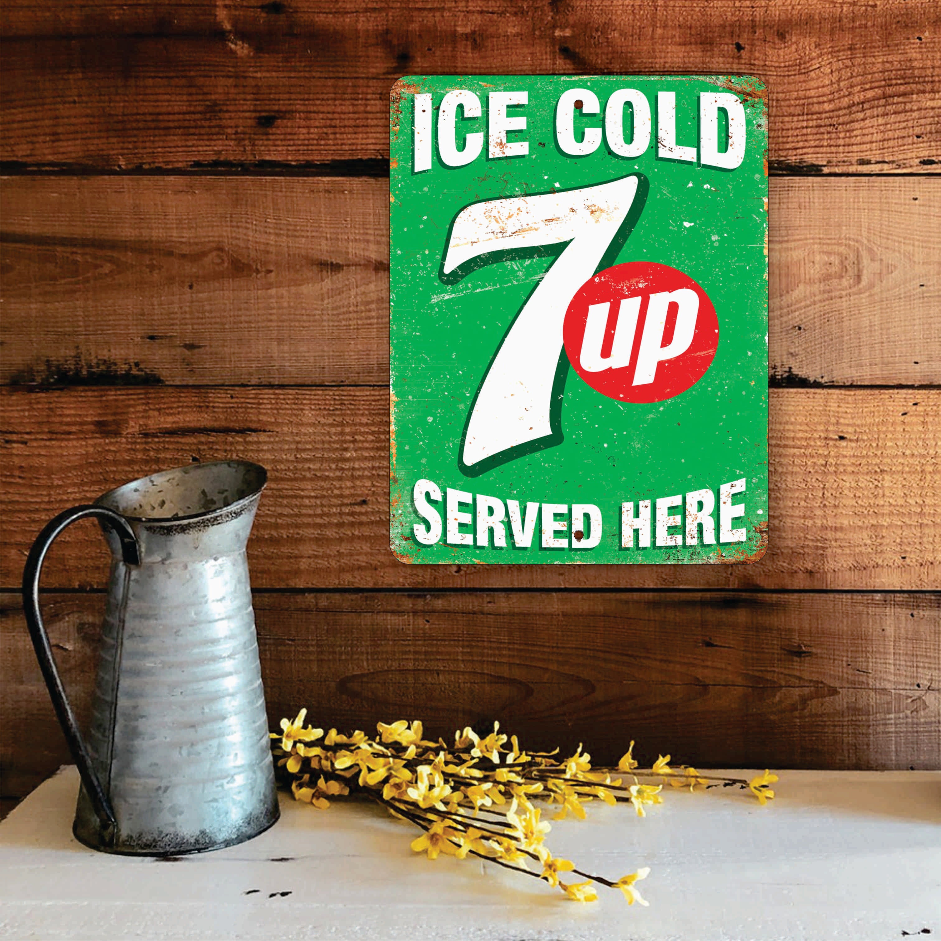 PLACA 7UP ICE COLD