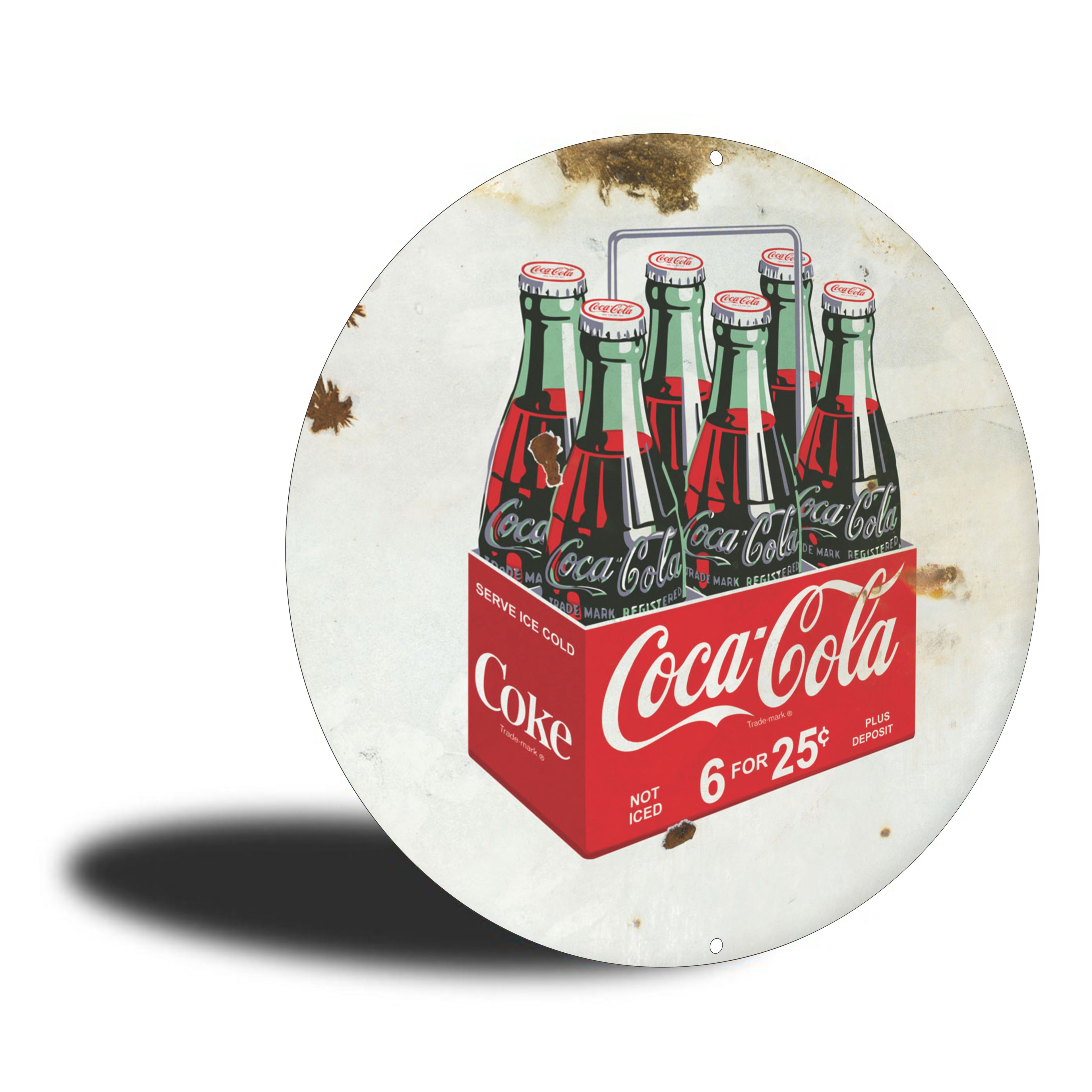 PLACA CIRCULAR COCA-COLA BOTTLES