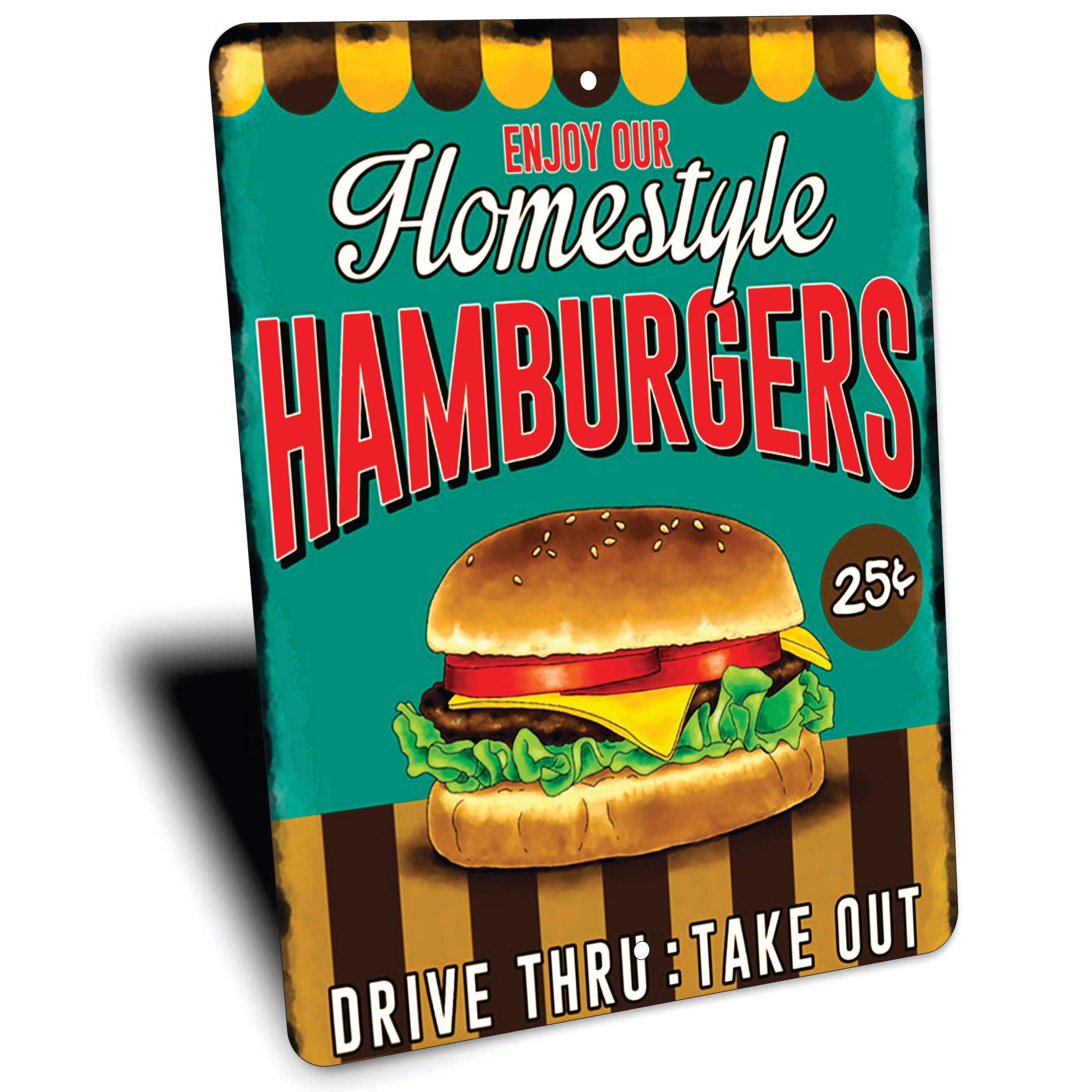 PLACA HOMESTYLE HAMBURGERS