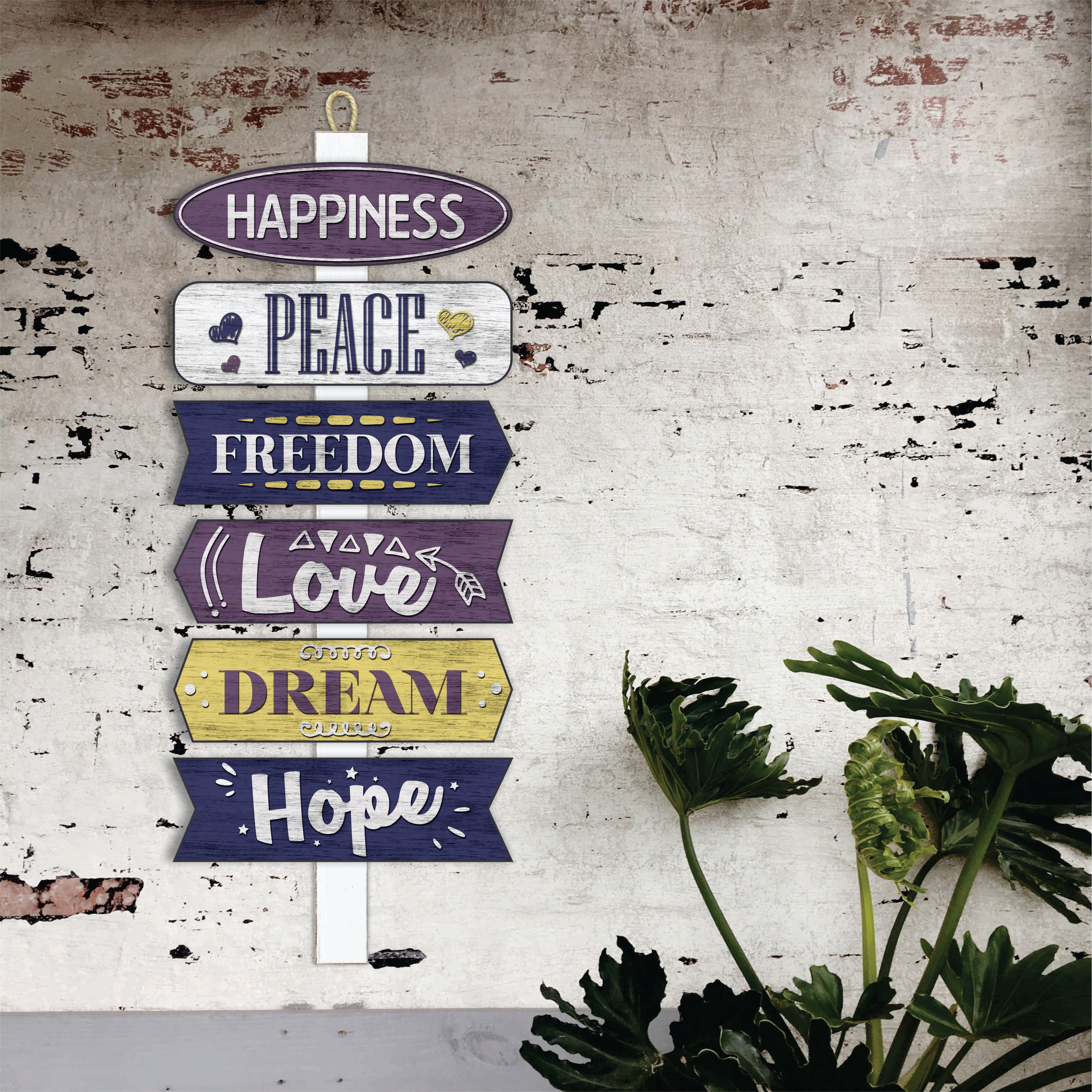 SIGNPOST HAPPINESS PEACE