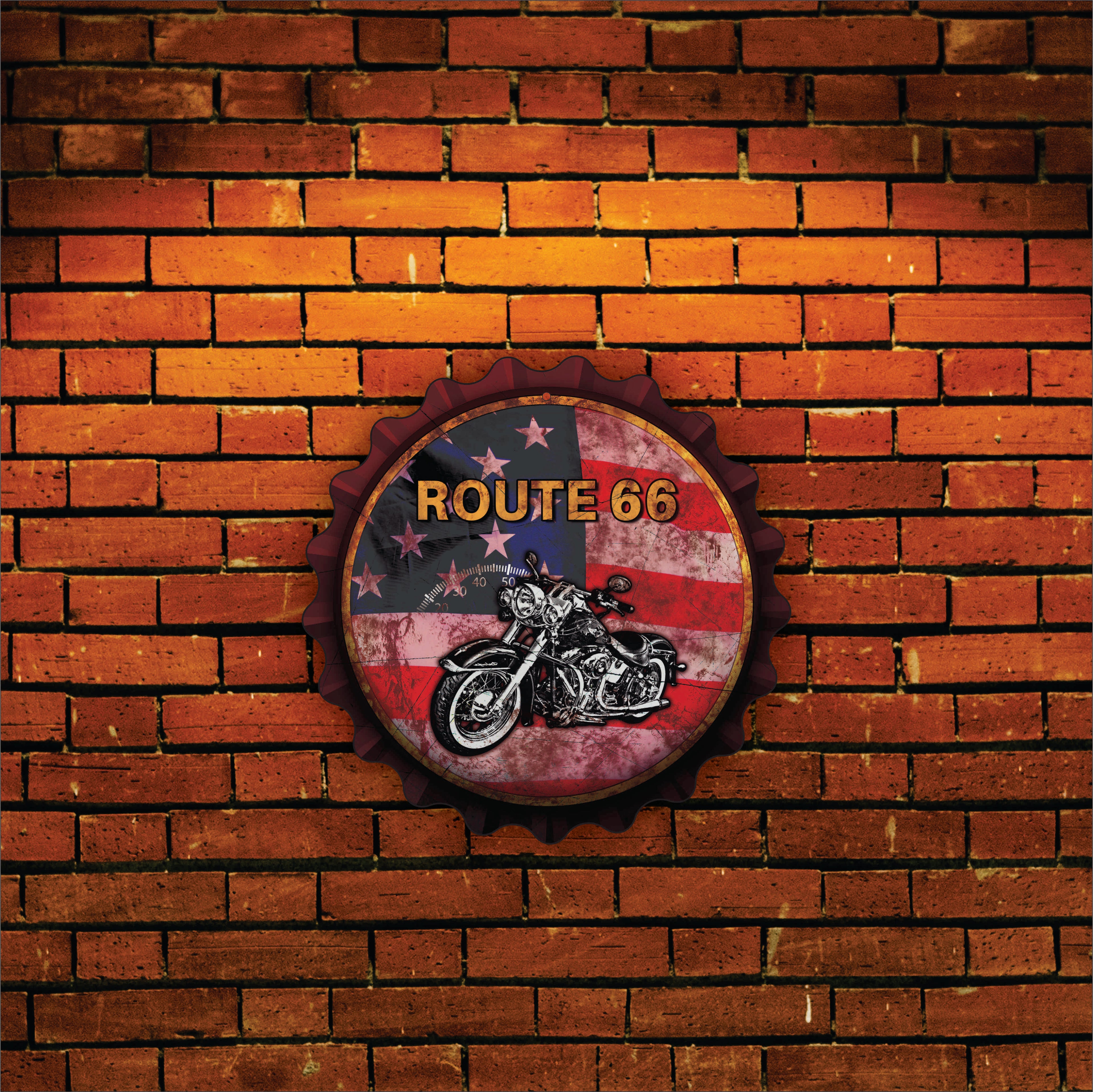 TAPA MOTO ROUTE 66