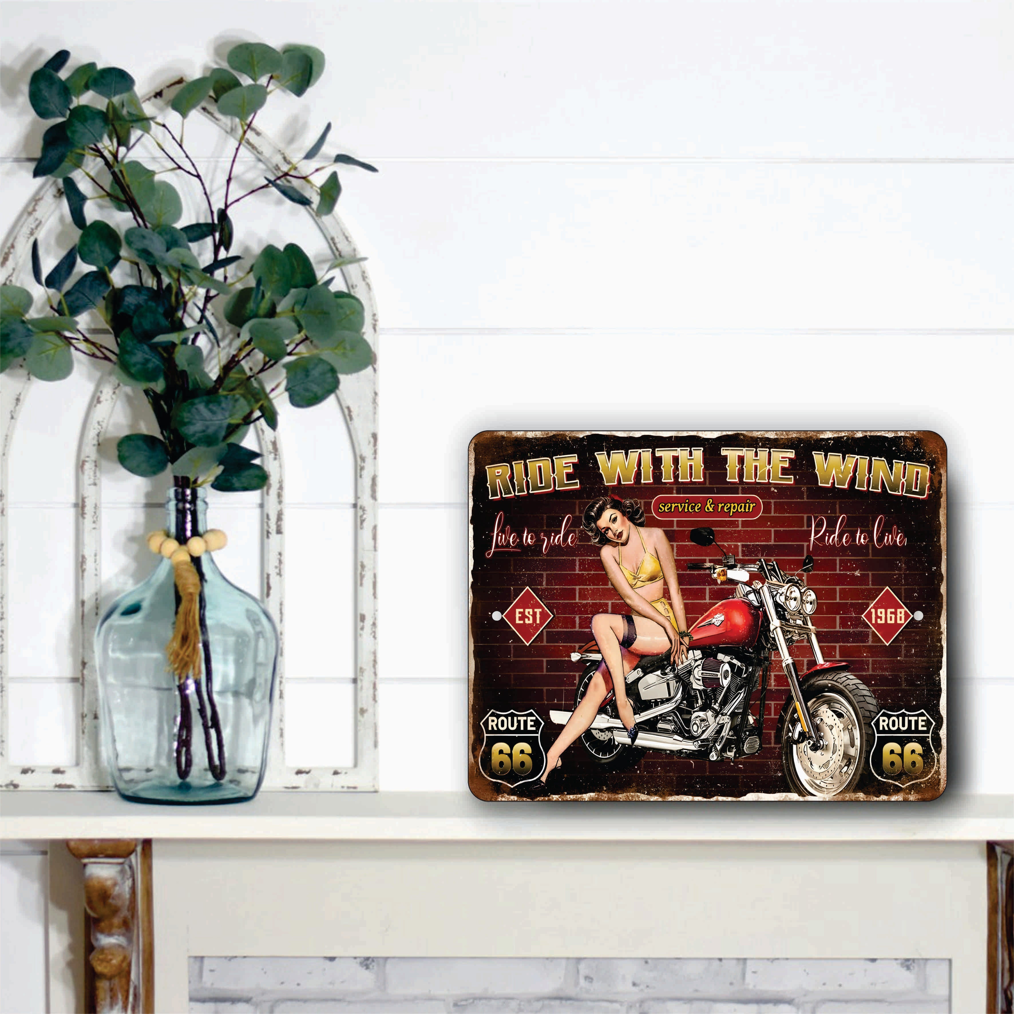 PLACA RIDE WITH THE WIND