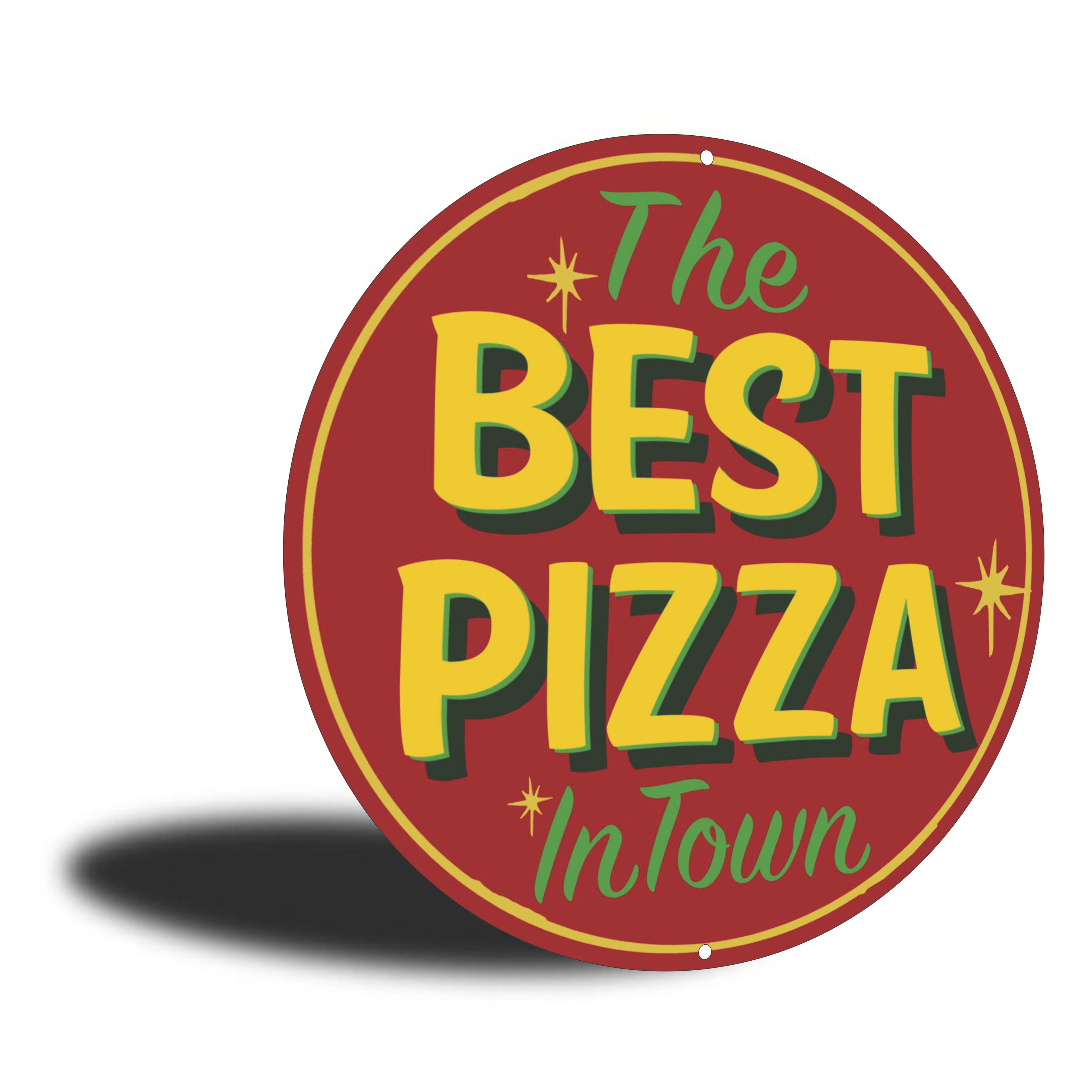 PLACA CIRCULAR THE BEST PIZZA