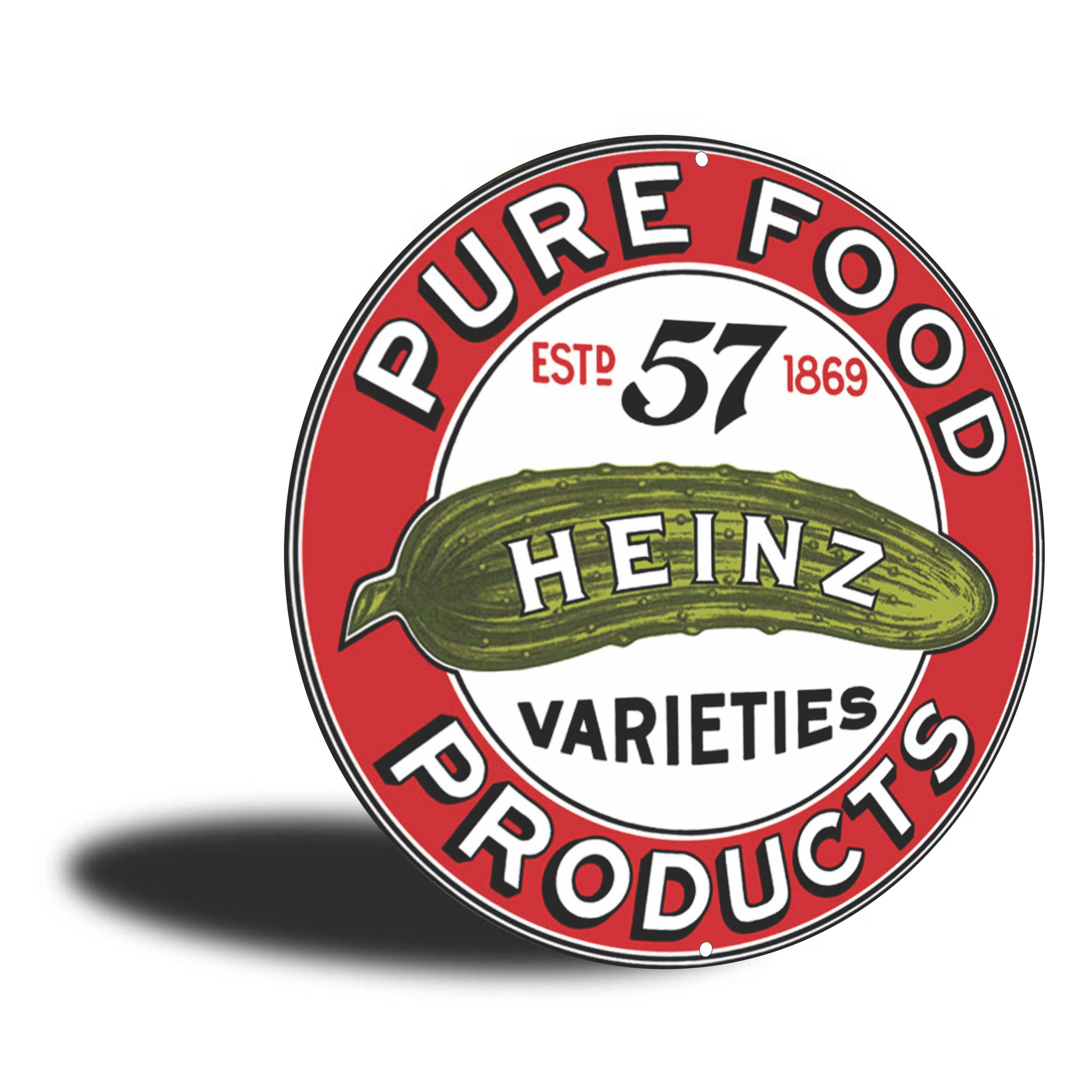 PLACA CIRCULAR PURE FOOD HEINZ