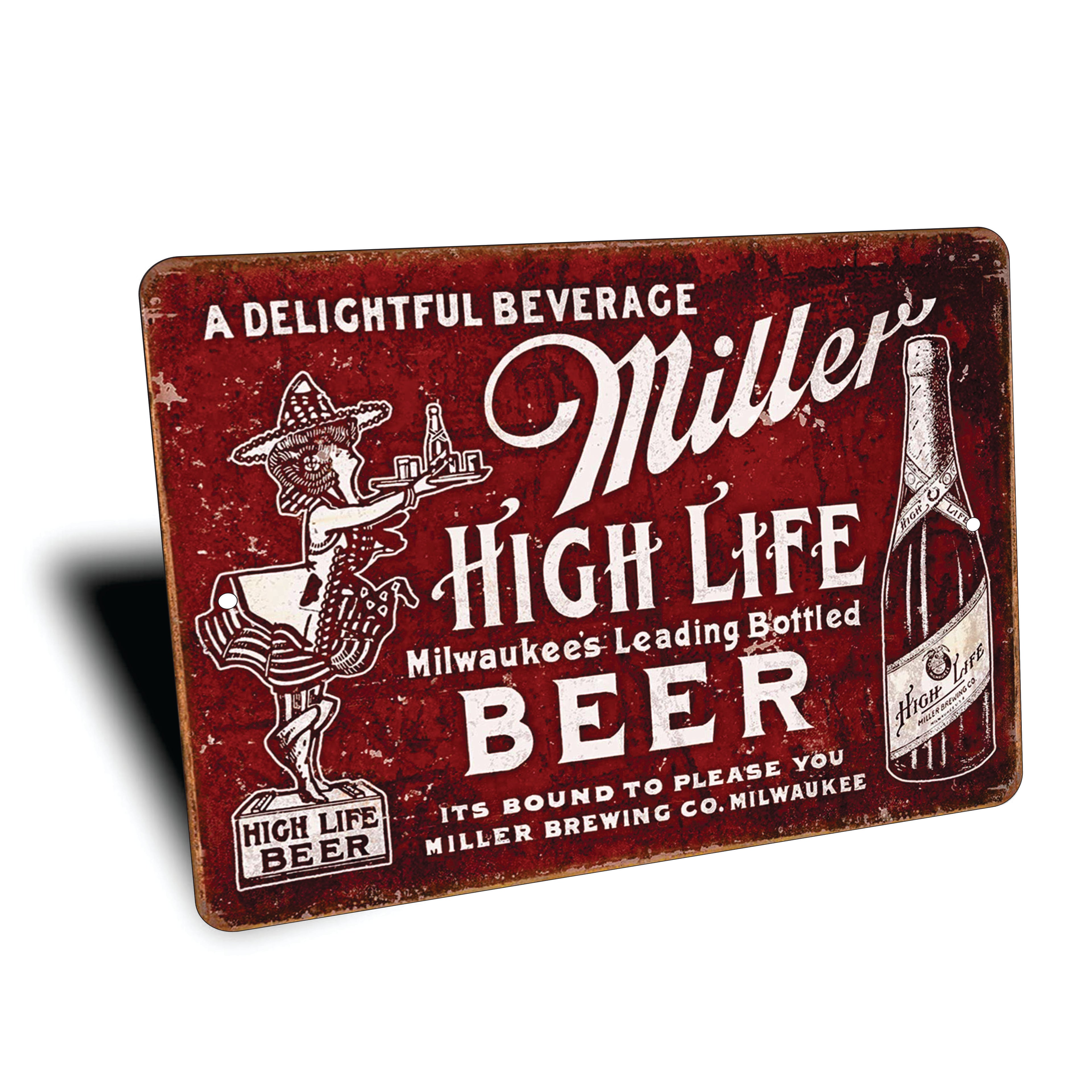 PLACA MILLER HIGH LIFE BEER