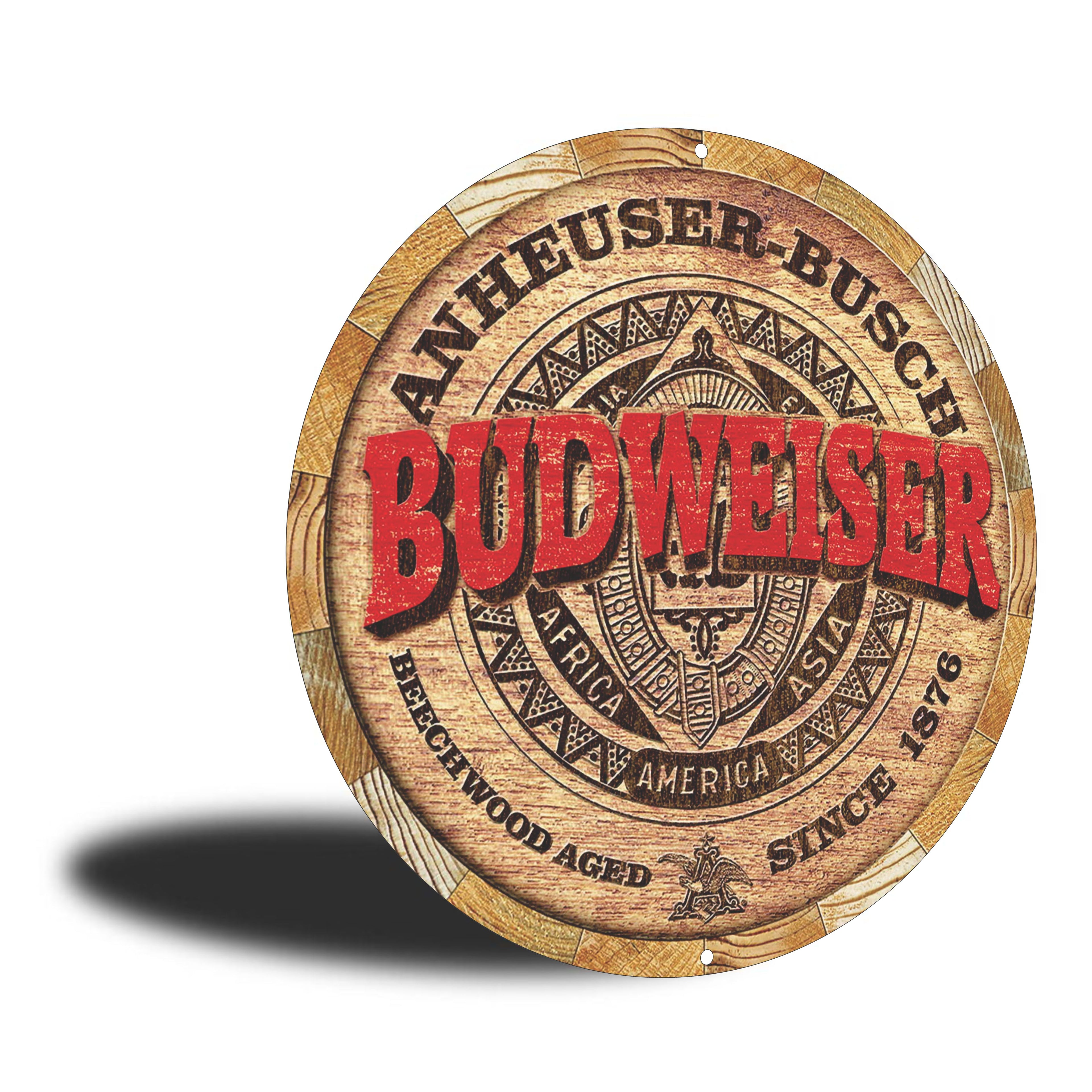 PLACA CIRCULAR BUDWEISER