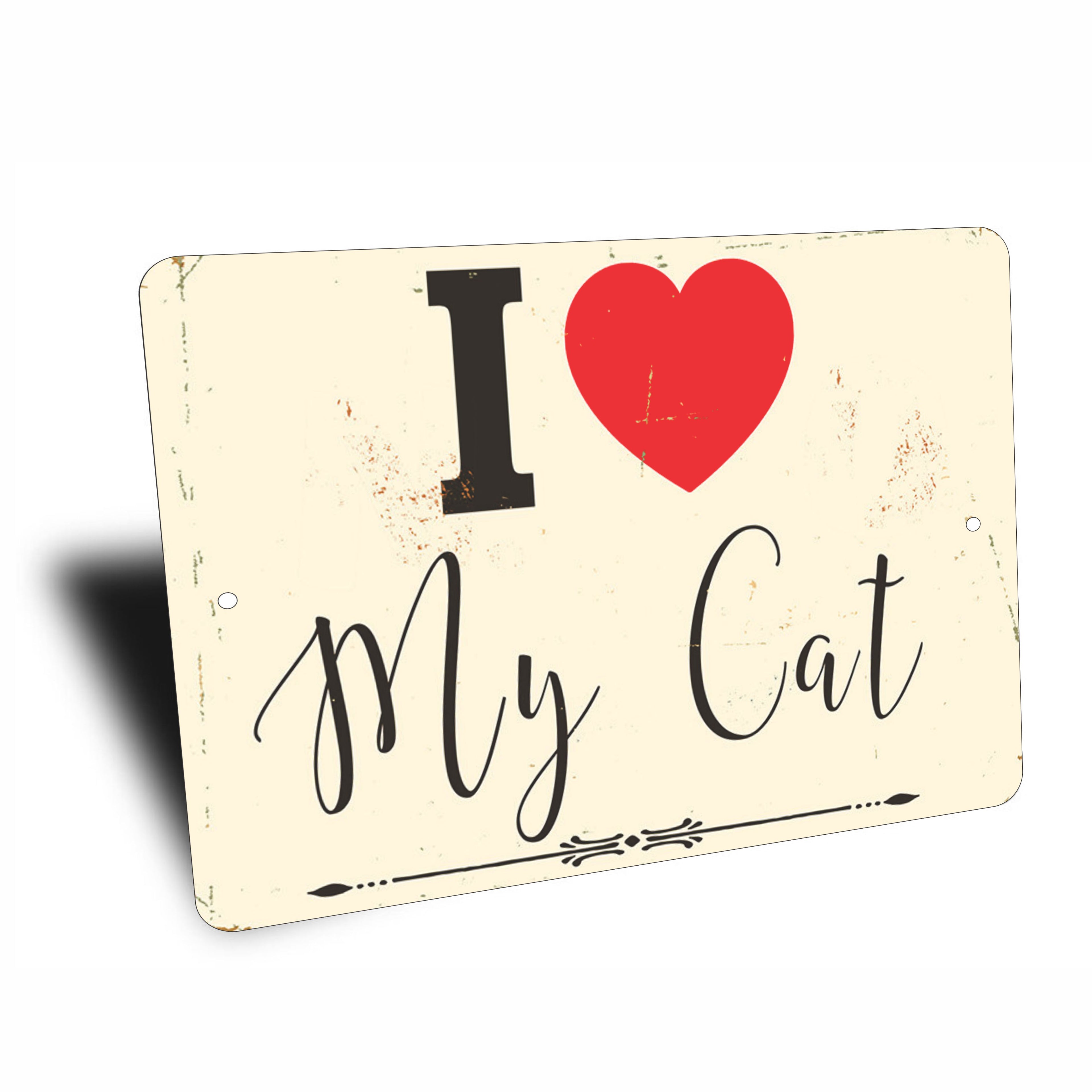 PLACA I LOVE MY CAT