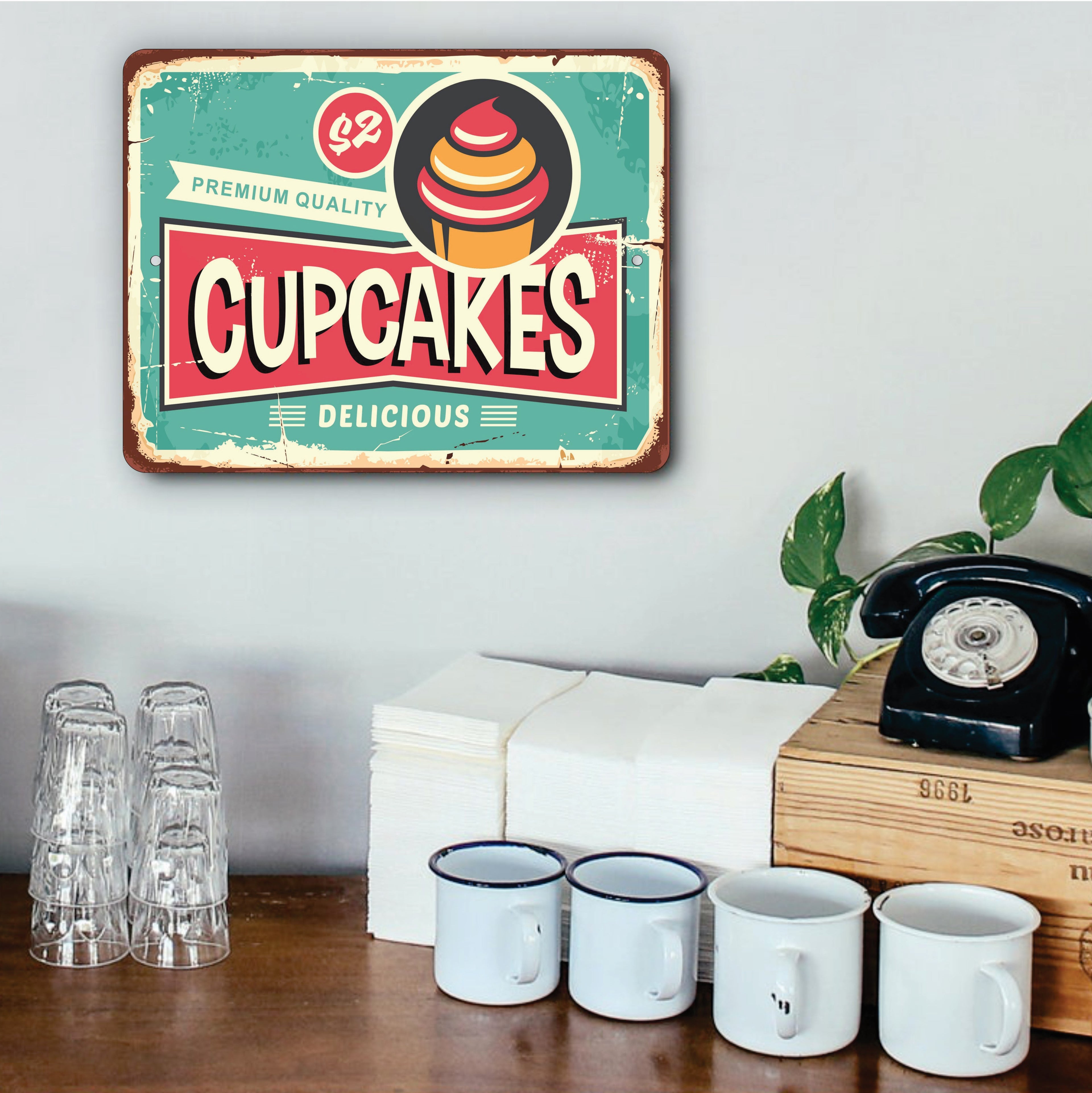 PLACA CUPCAKES DELICIOUS