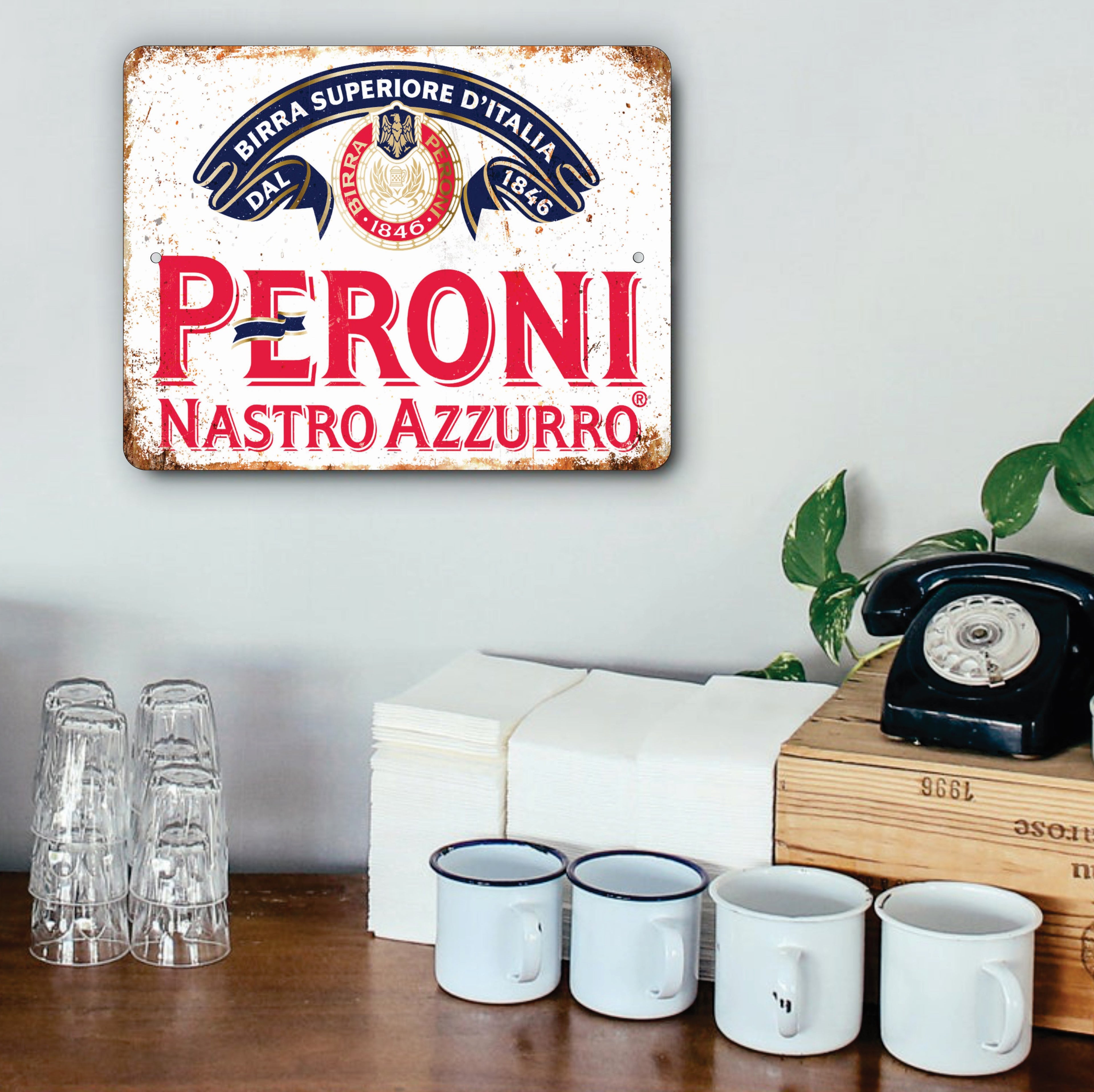 PLACA CERVEZA PERONI