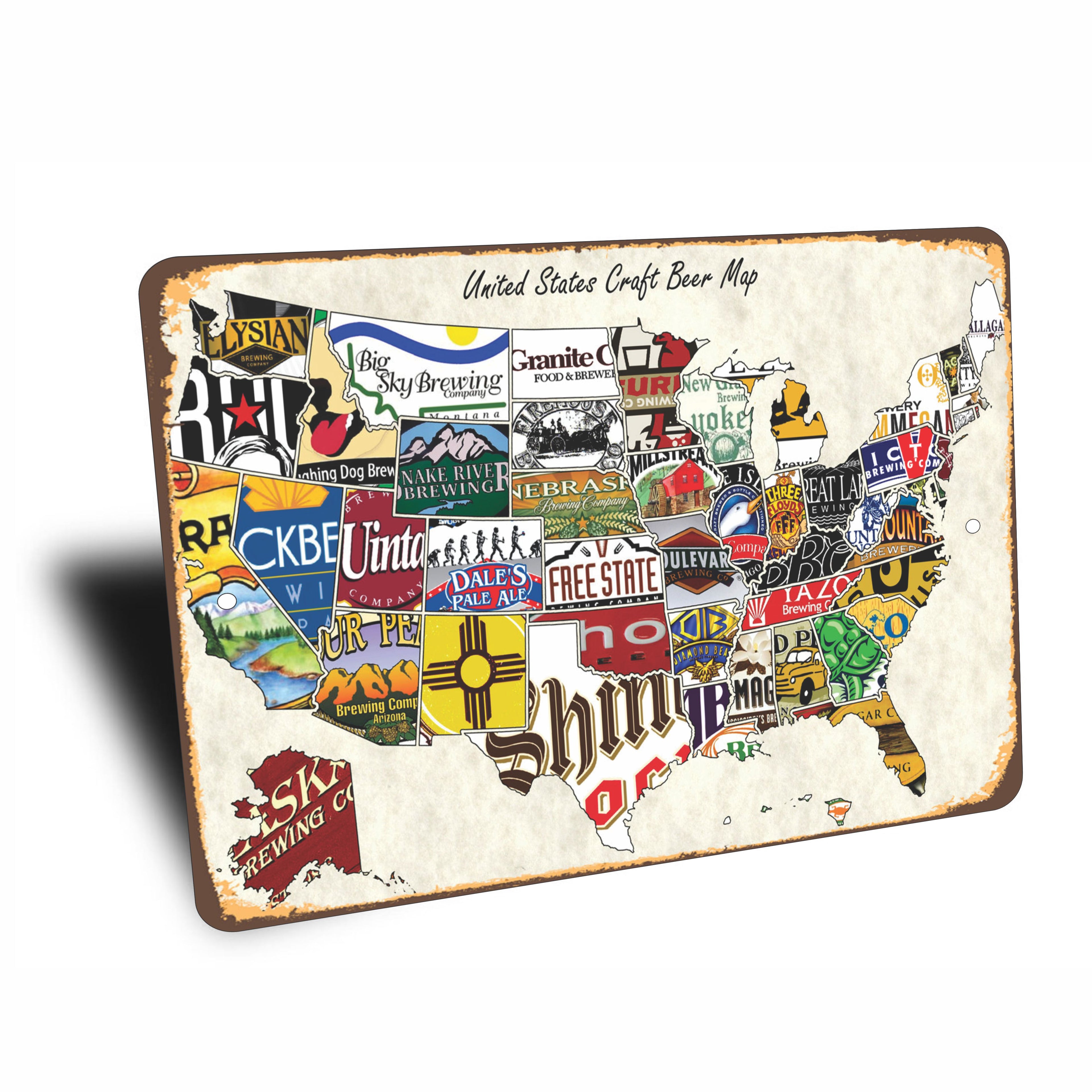 PLACA US BEER MAP