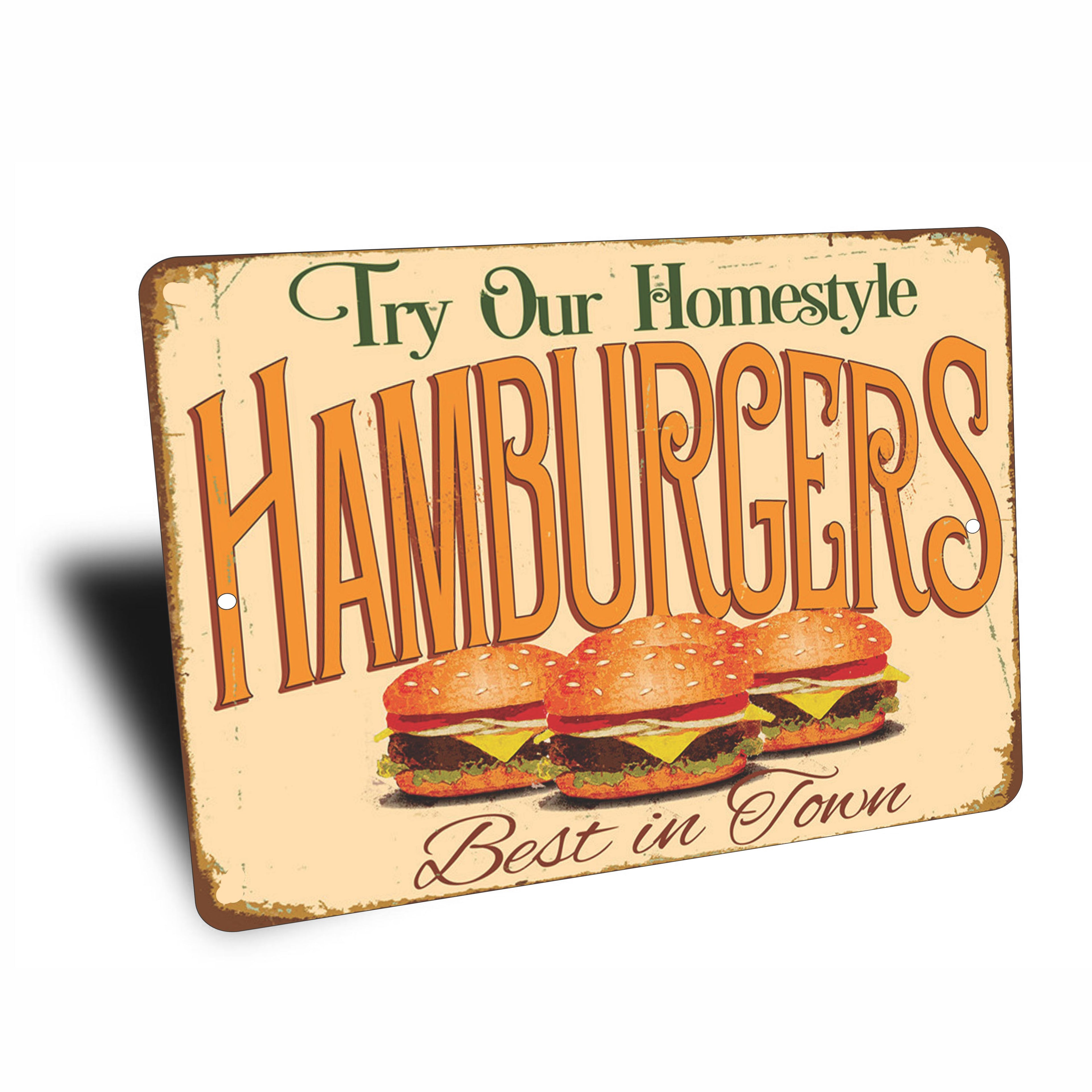 PLACA HAMBURGERS BEST IN TOWN