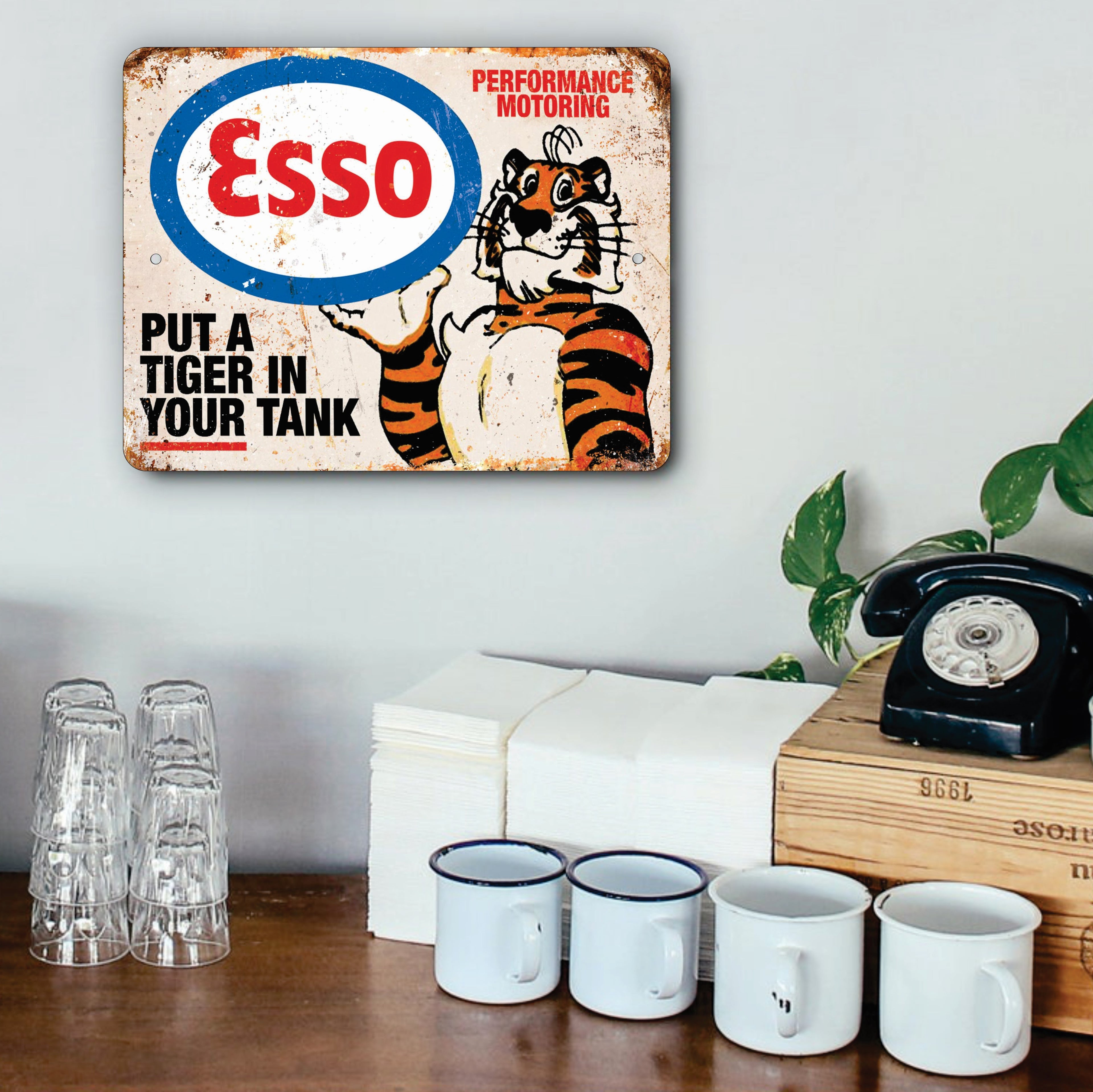 PLACA TIGER ESSO MOTORING