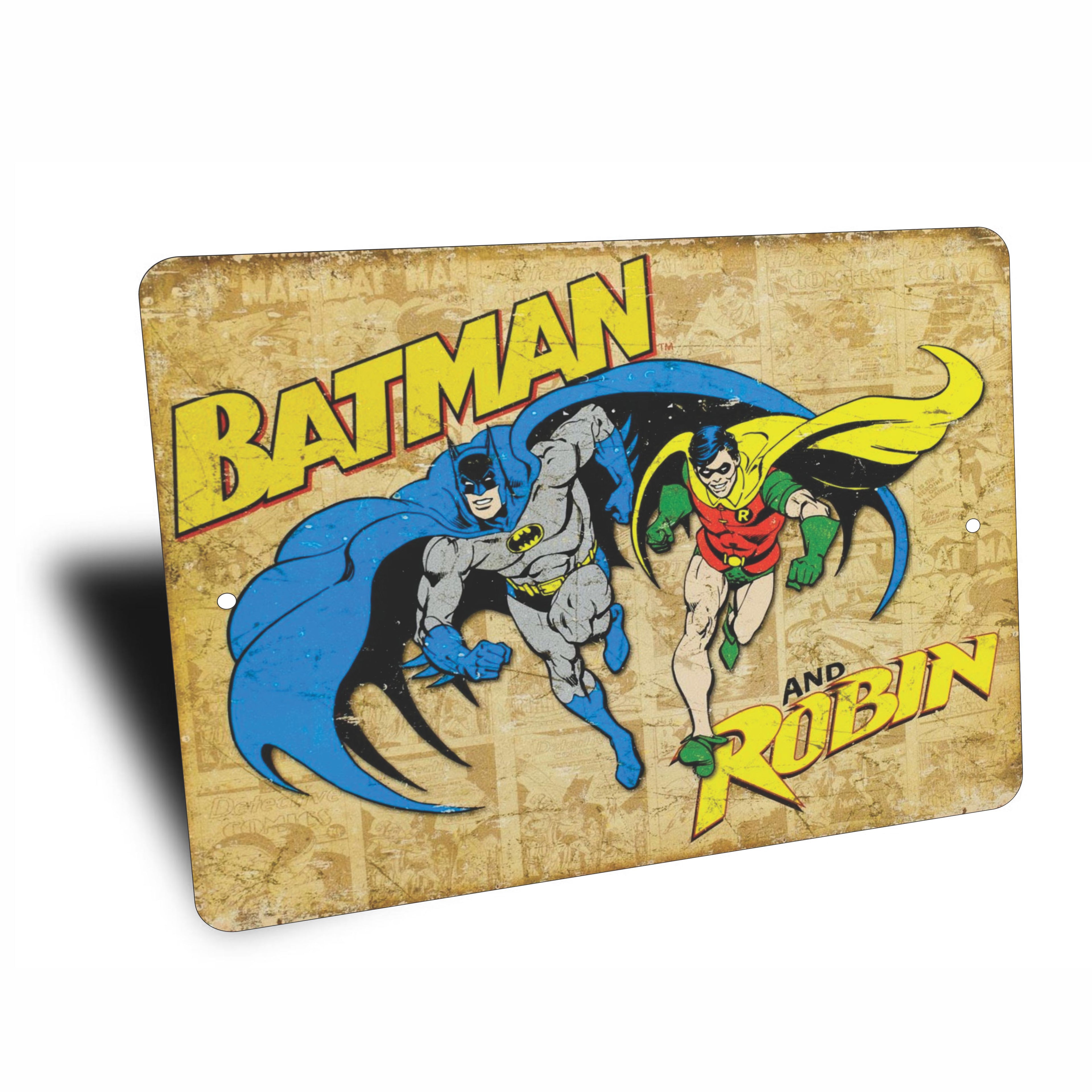 PLACA BATMAN AND ROBIN DC COMICS