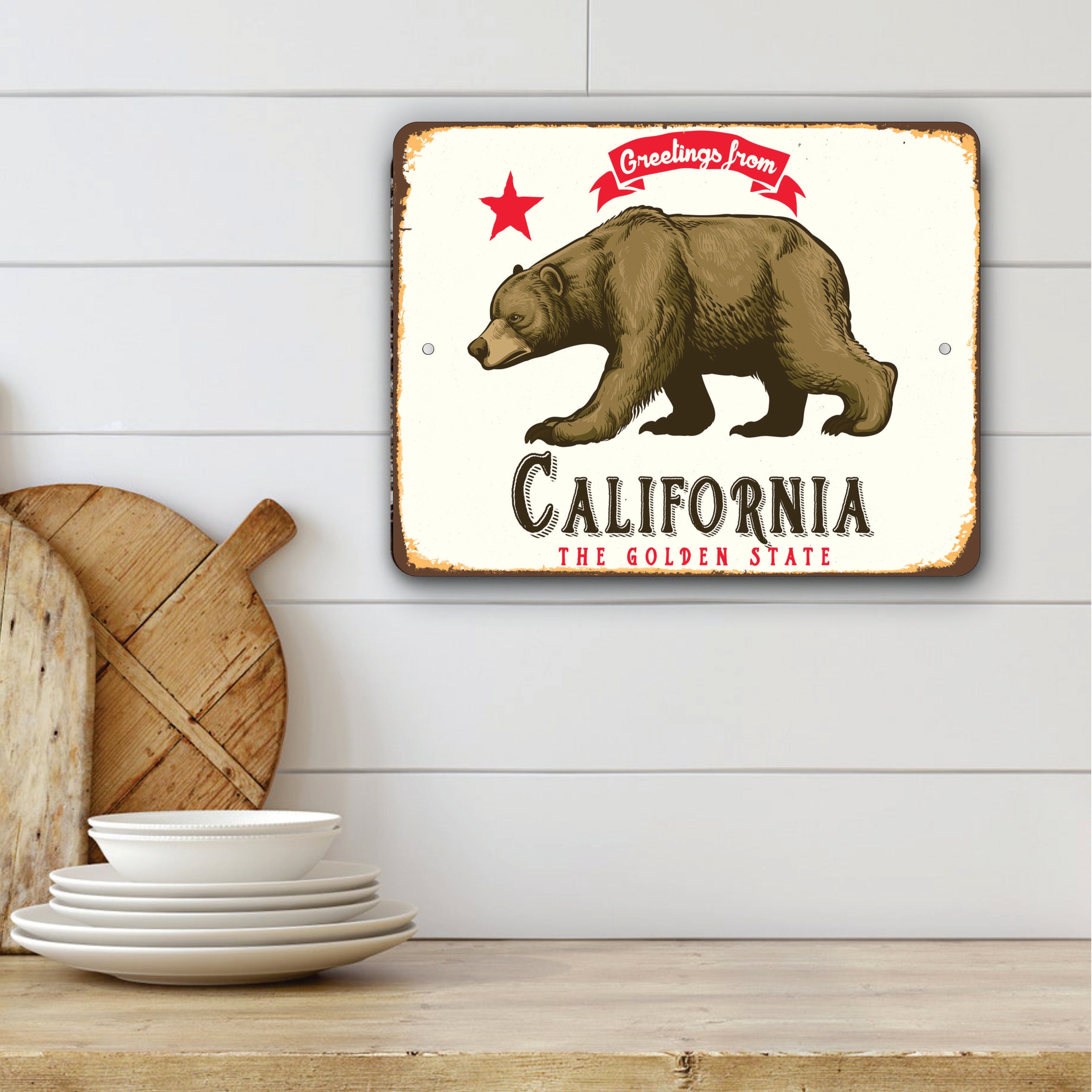 PLACA CALIFORNIA BEAR