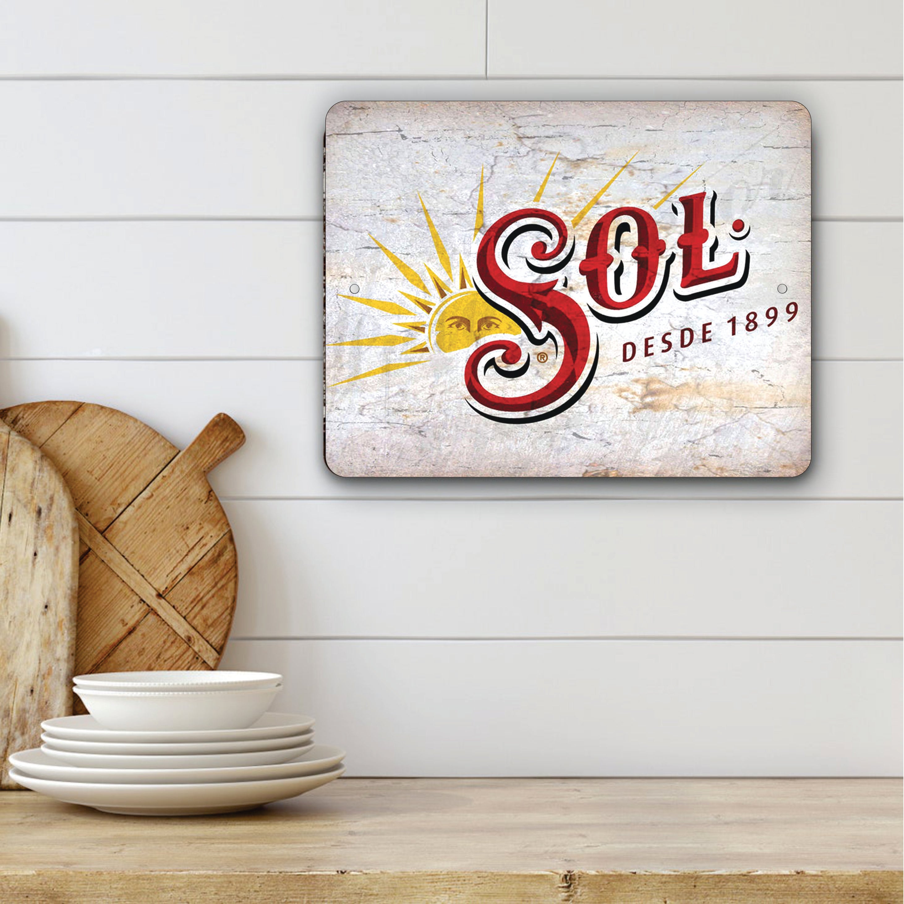 PLACA CERVEZA SOL