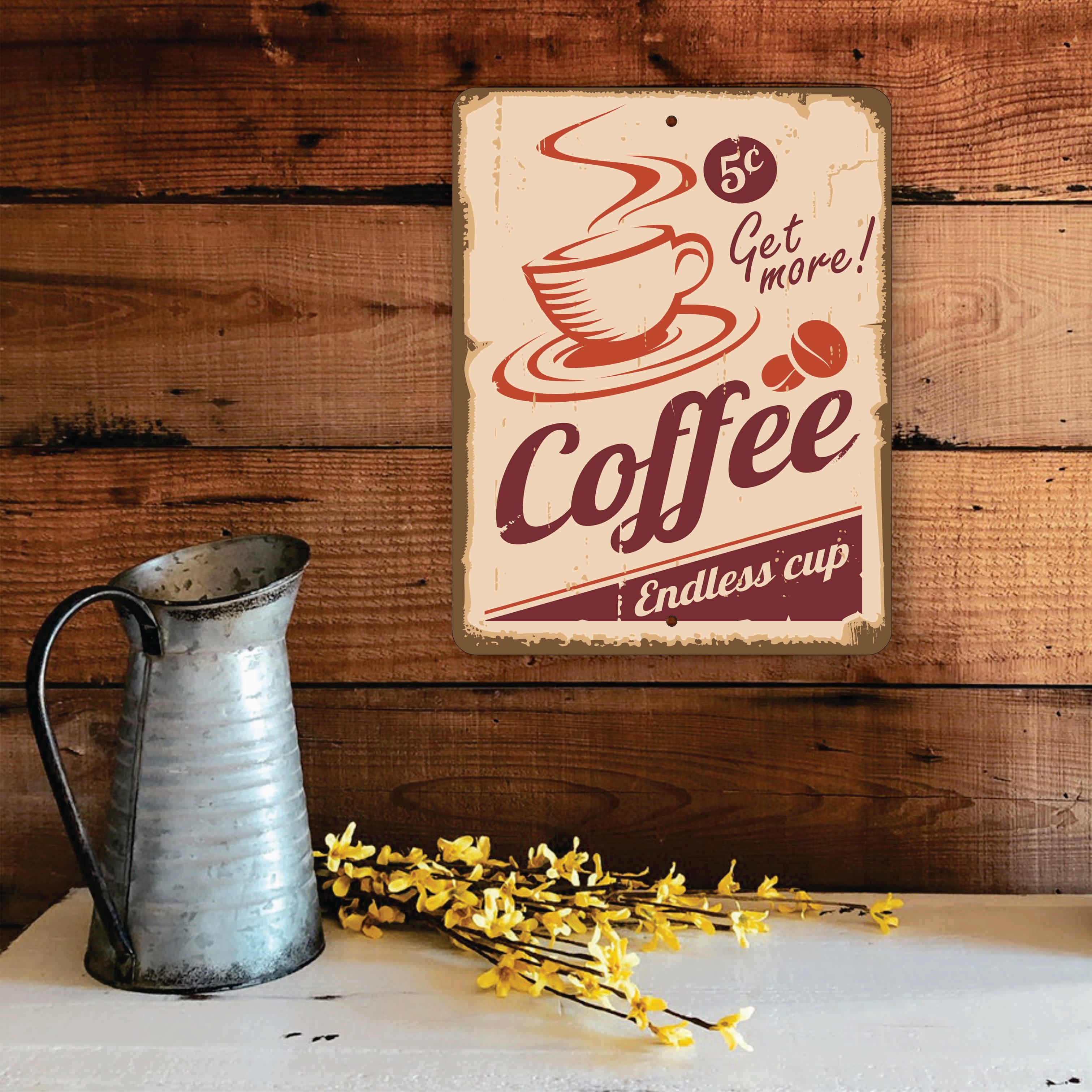 PLACA GET MORE COFFEE