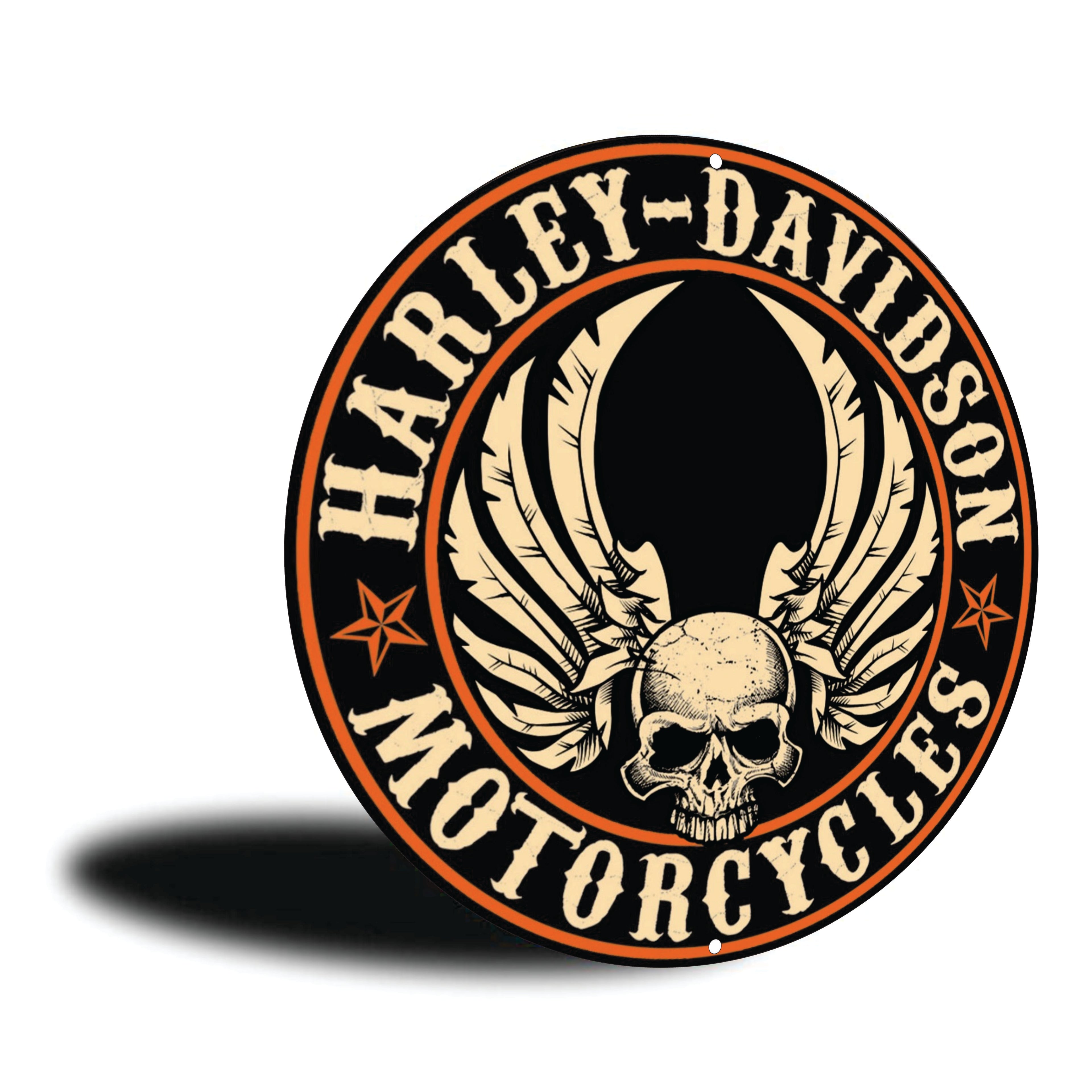 PLACA CIRCULAR HARLEY-DAVIDSON MOTORCYLES