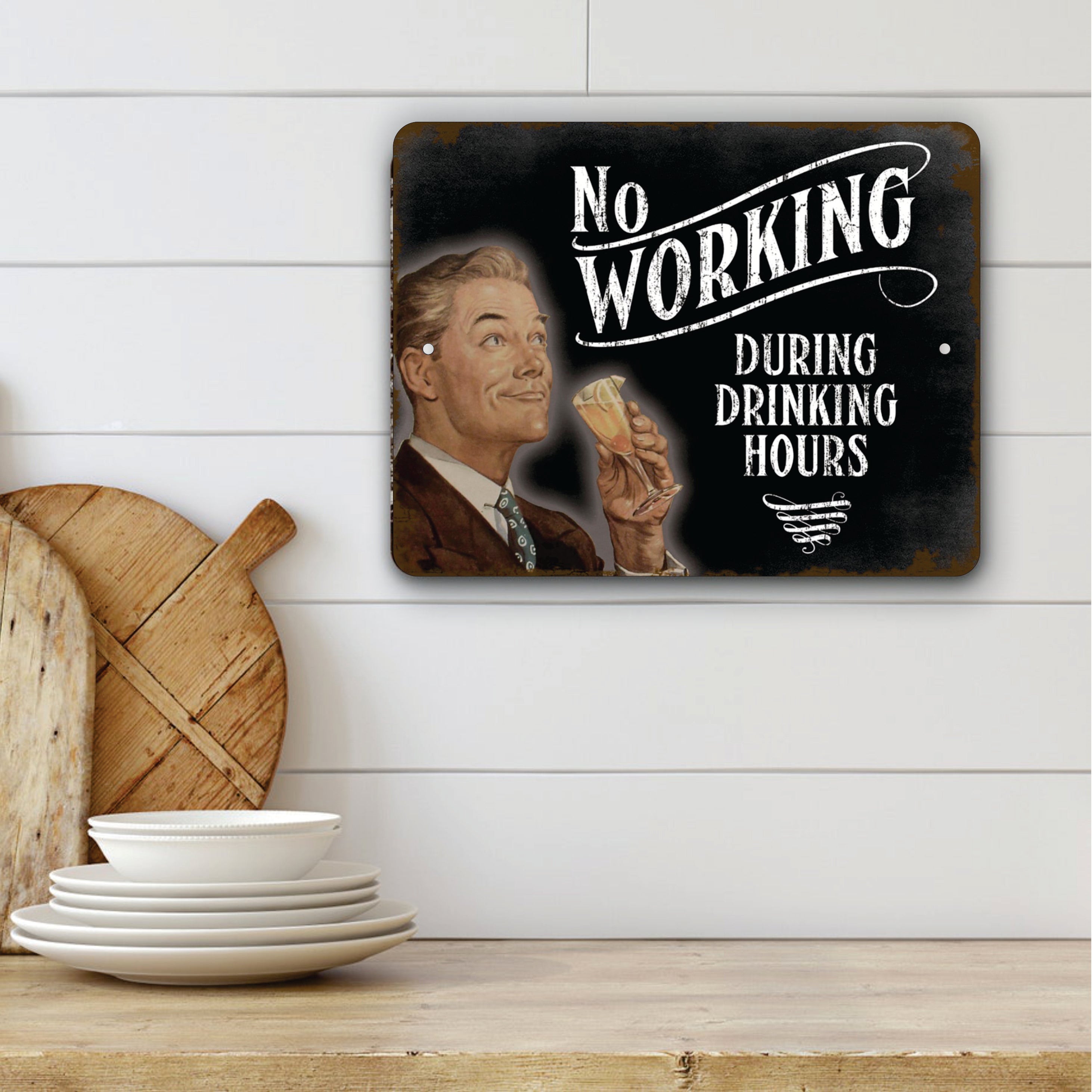 PLACA NO WORKING DRINK