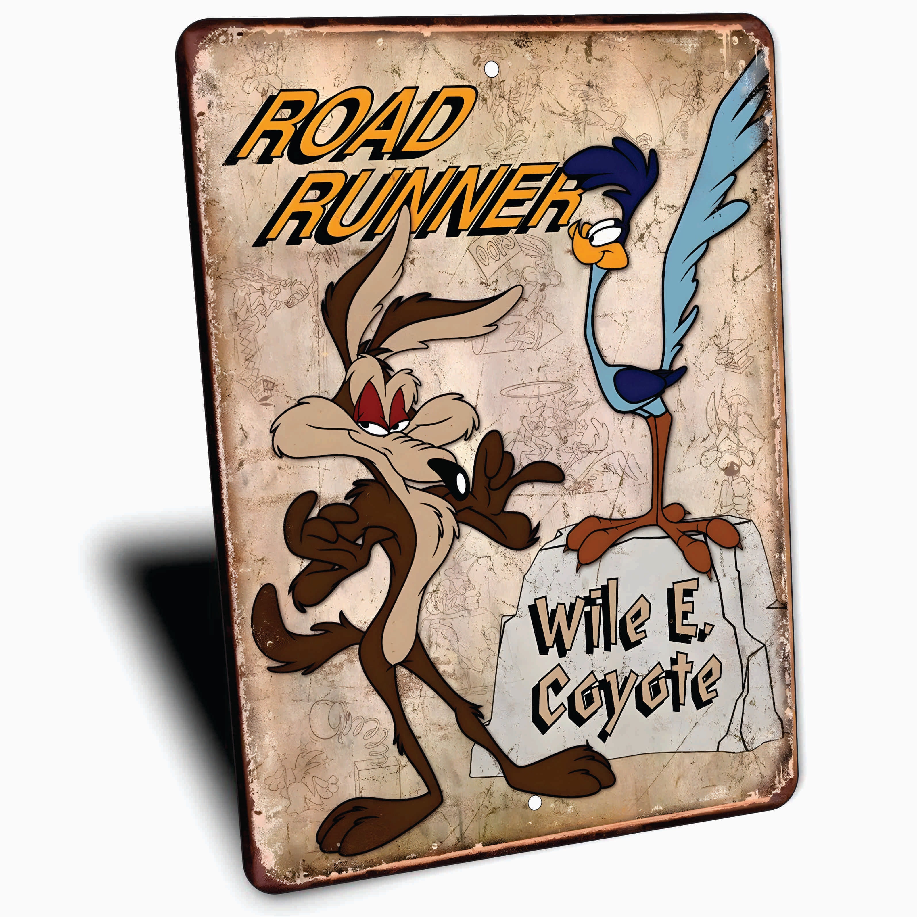 PLACA EL COYOTE Y EL CORRECAMINOS