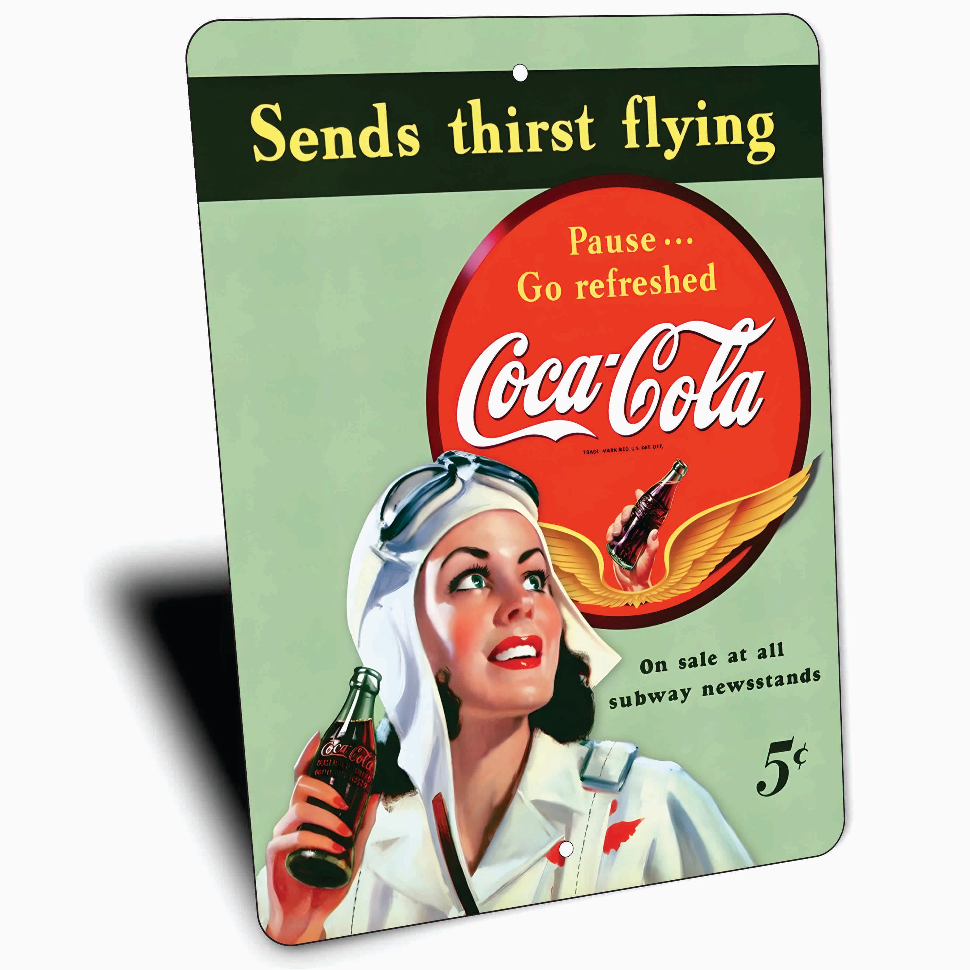 PLACA COCA-COLA FLYING
