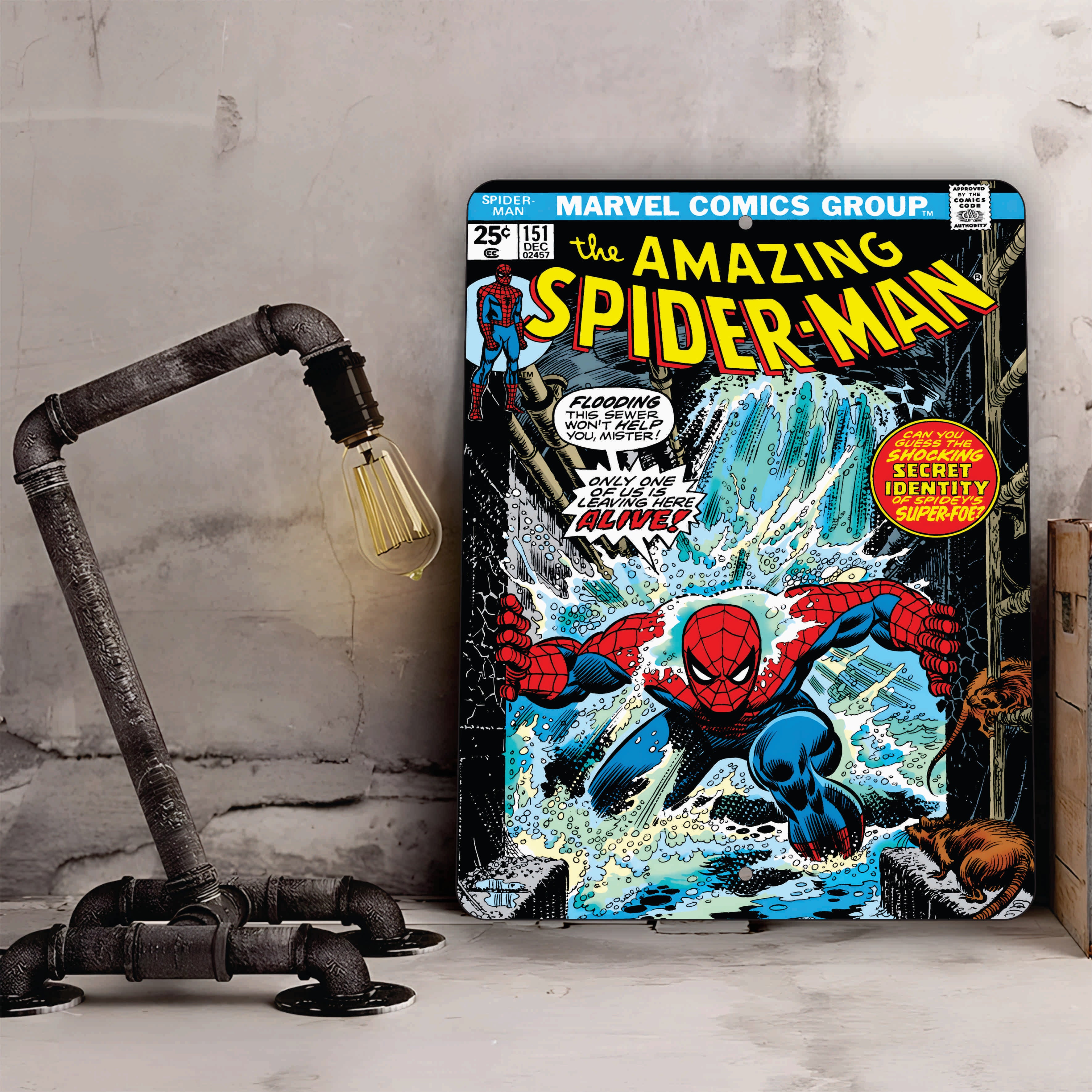 PLACA SPIDER-MAN SECRET IDENTITY
