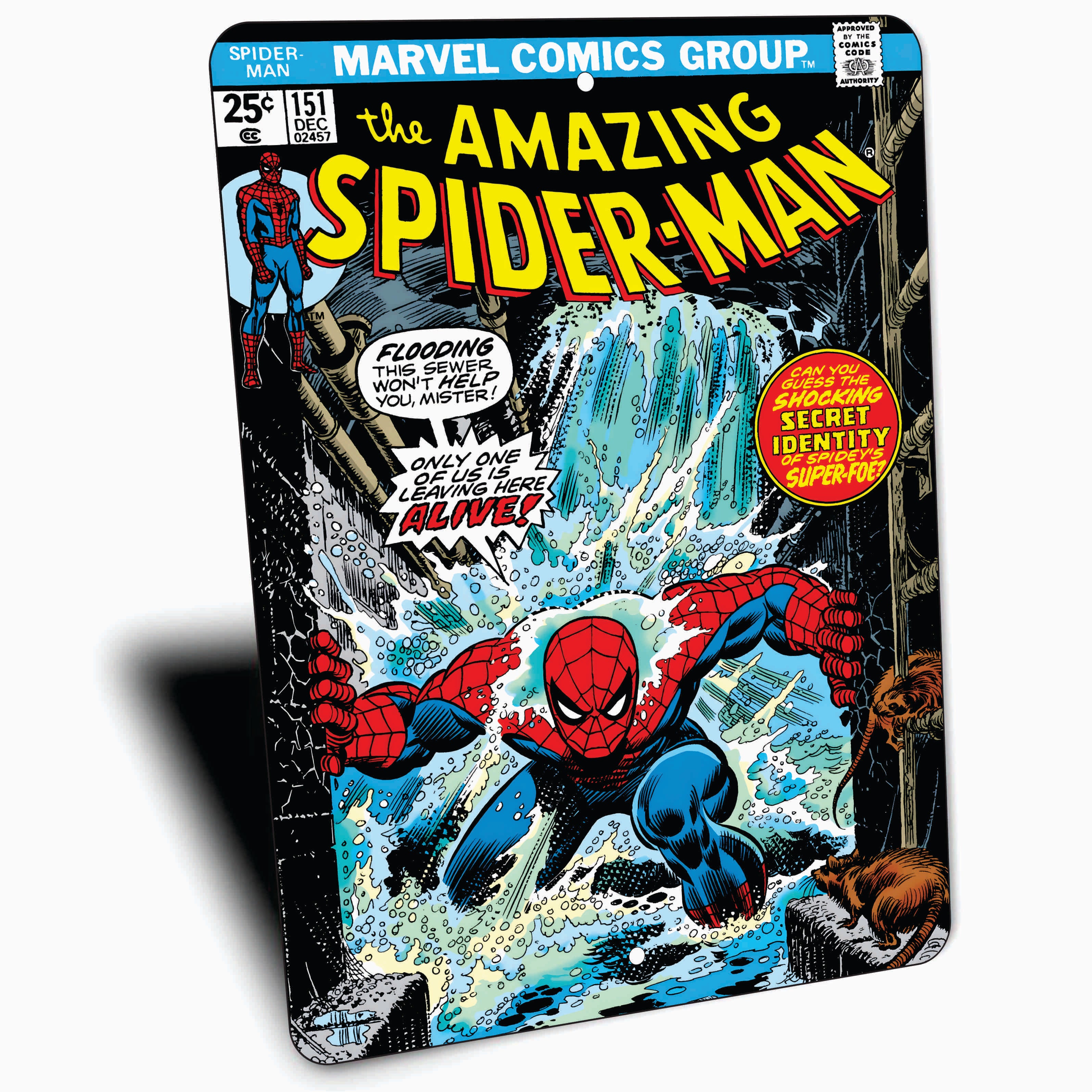 PLACA SPIDER-MAN SECRET IDENTITY