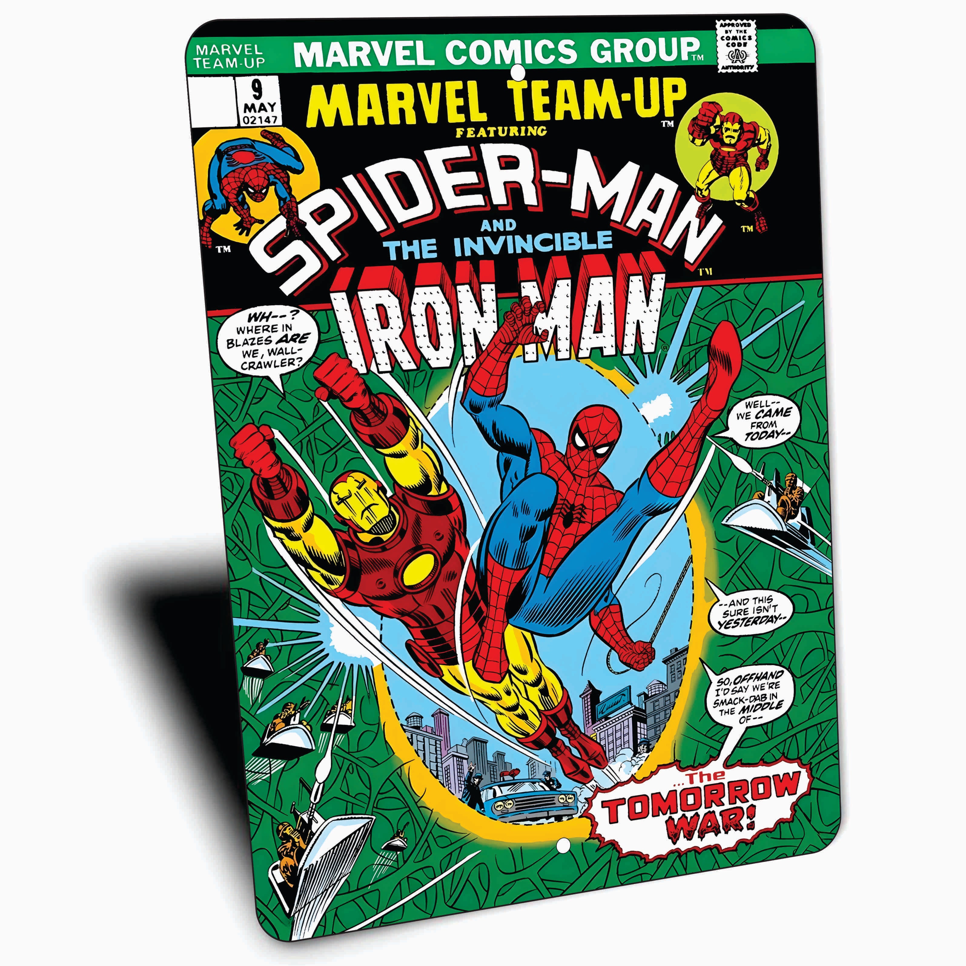 PLACA SPIDER-MAN Y IRON MAN