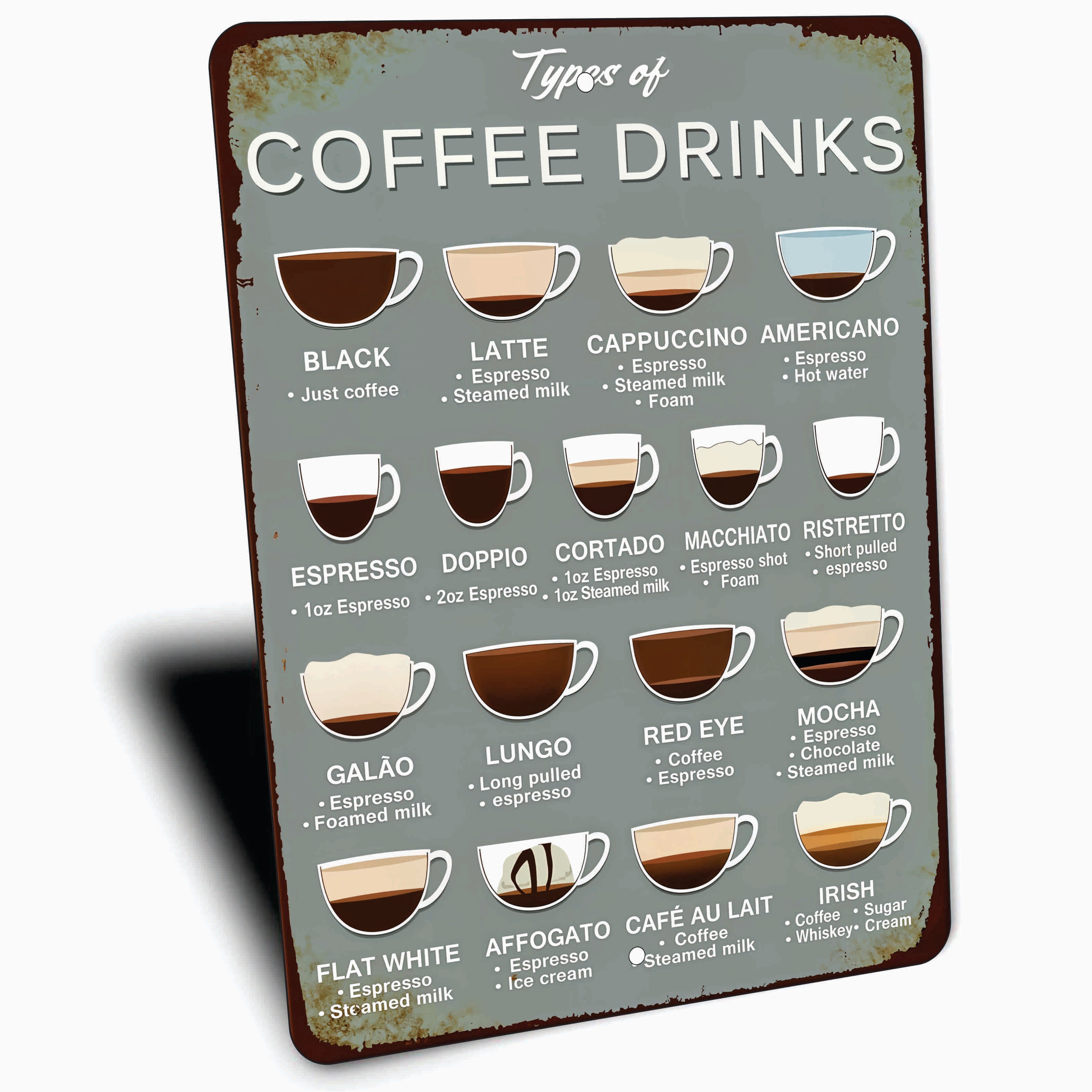 PLACA COFFEE DRINKS