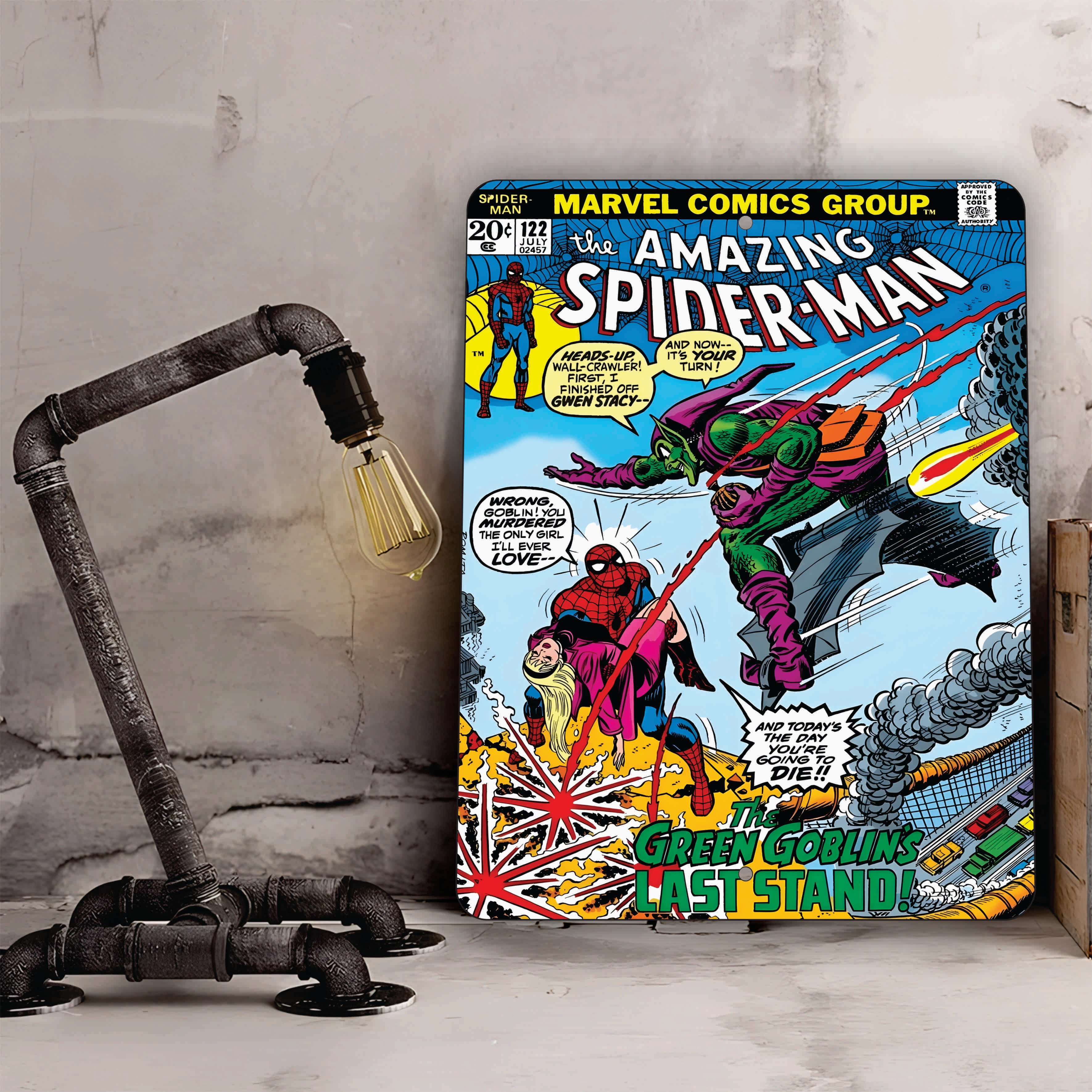 PLACA SPIDER-MAN Y EL DUENDE