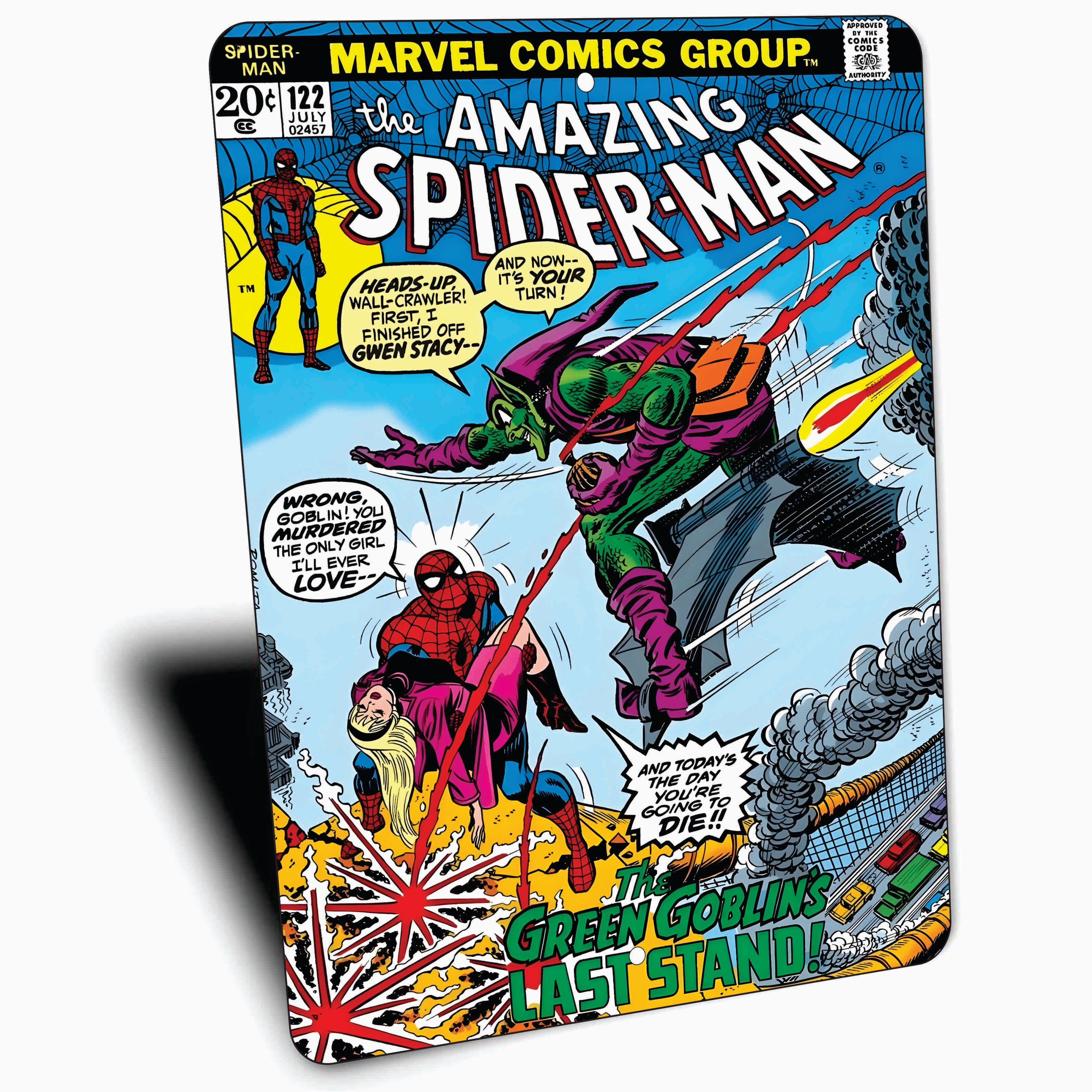 PLACA SPIDER-MAN Y EL DUENDE
