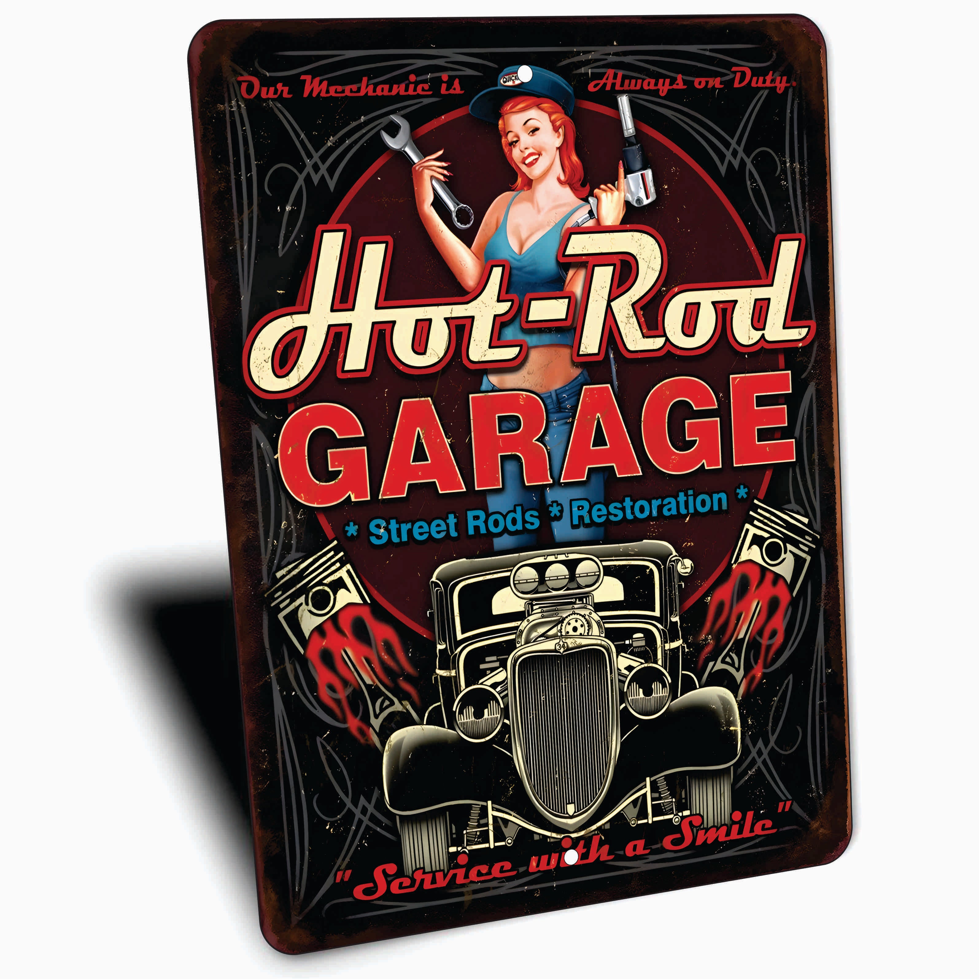 PLACA HOT-ROD GARAGE