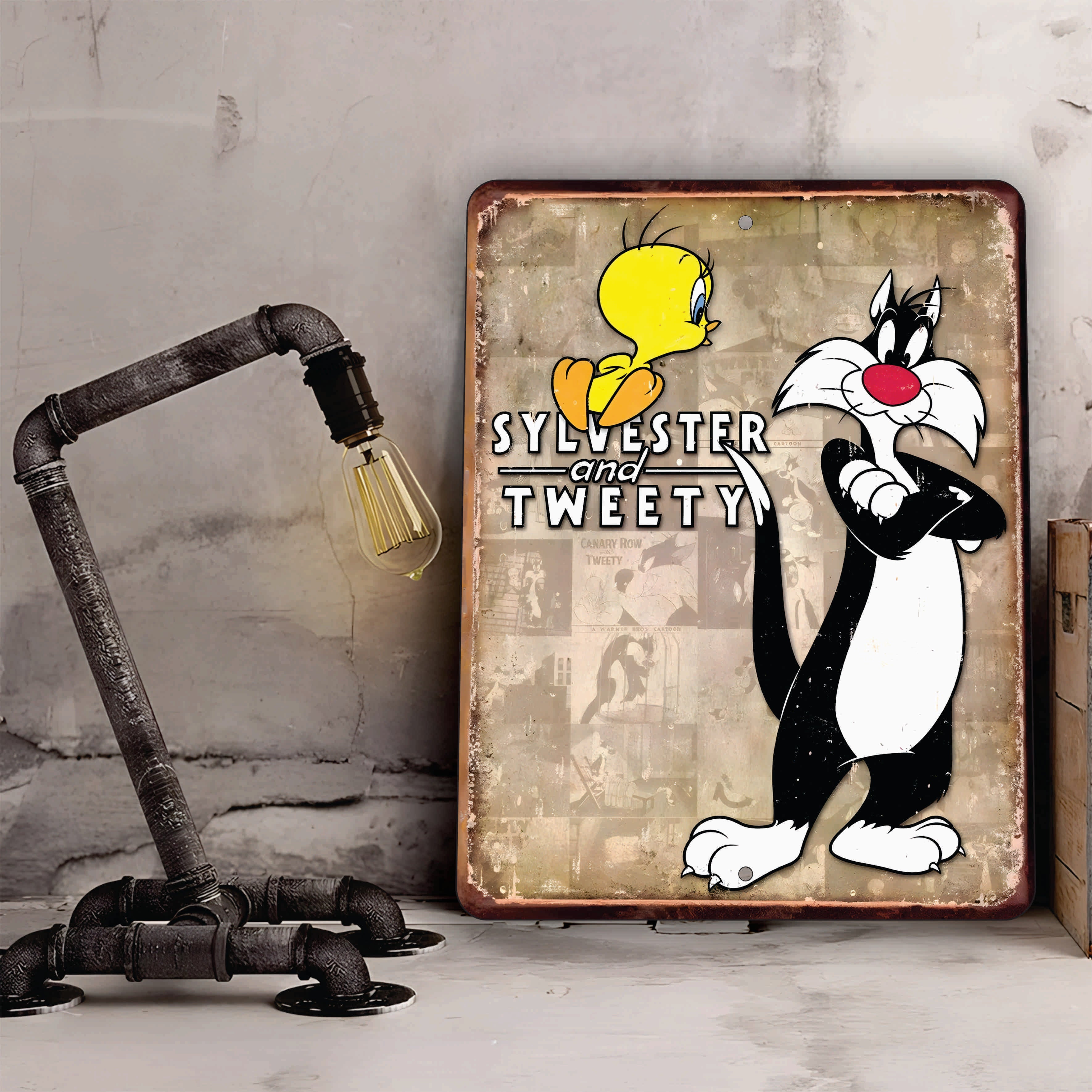 PLACA SILVESTRE Y PIOLIN