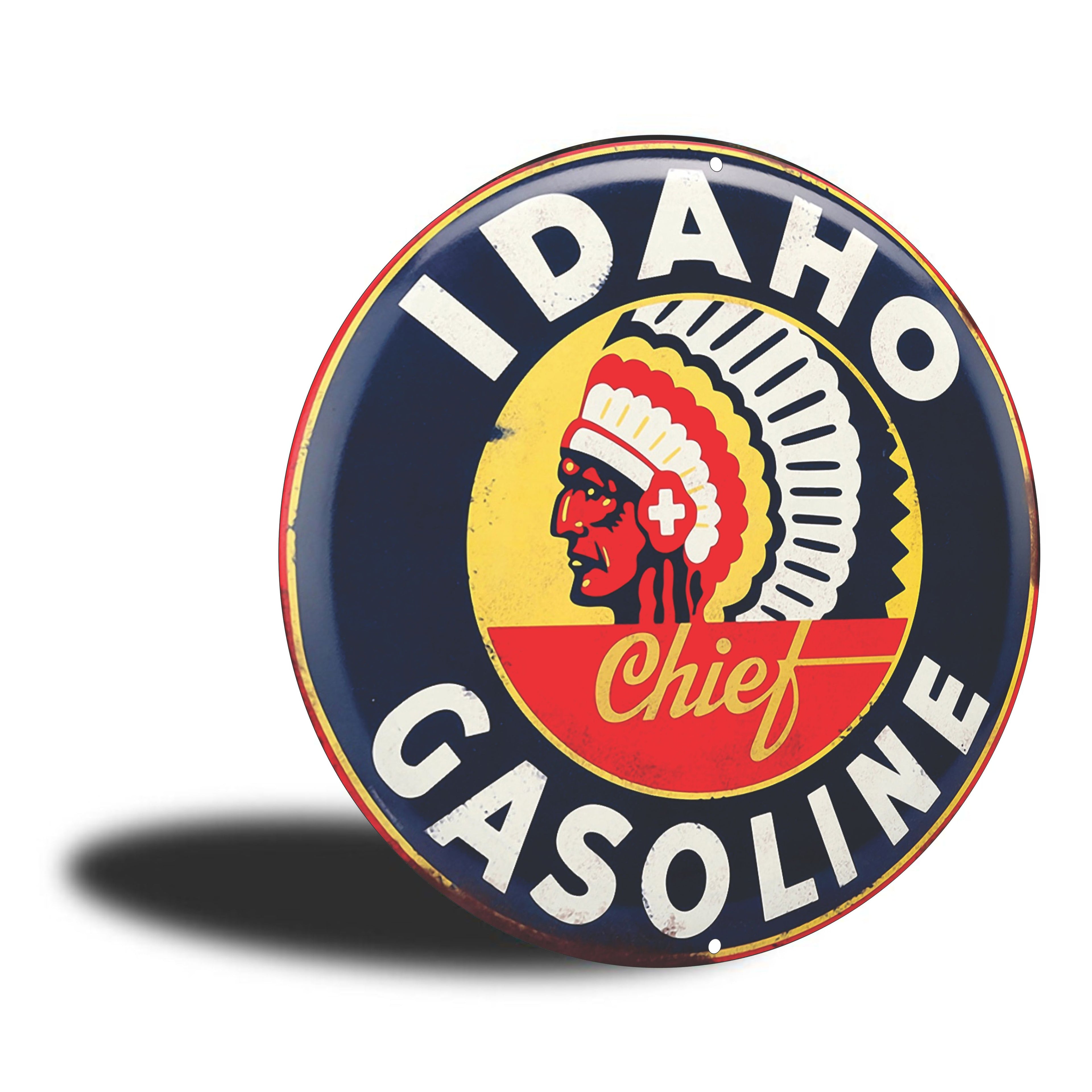 PLACA CIRCULAR IDAHO GASOLINE