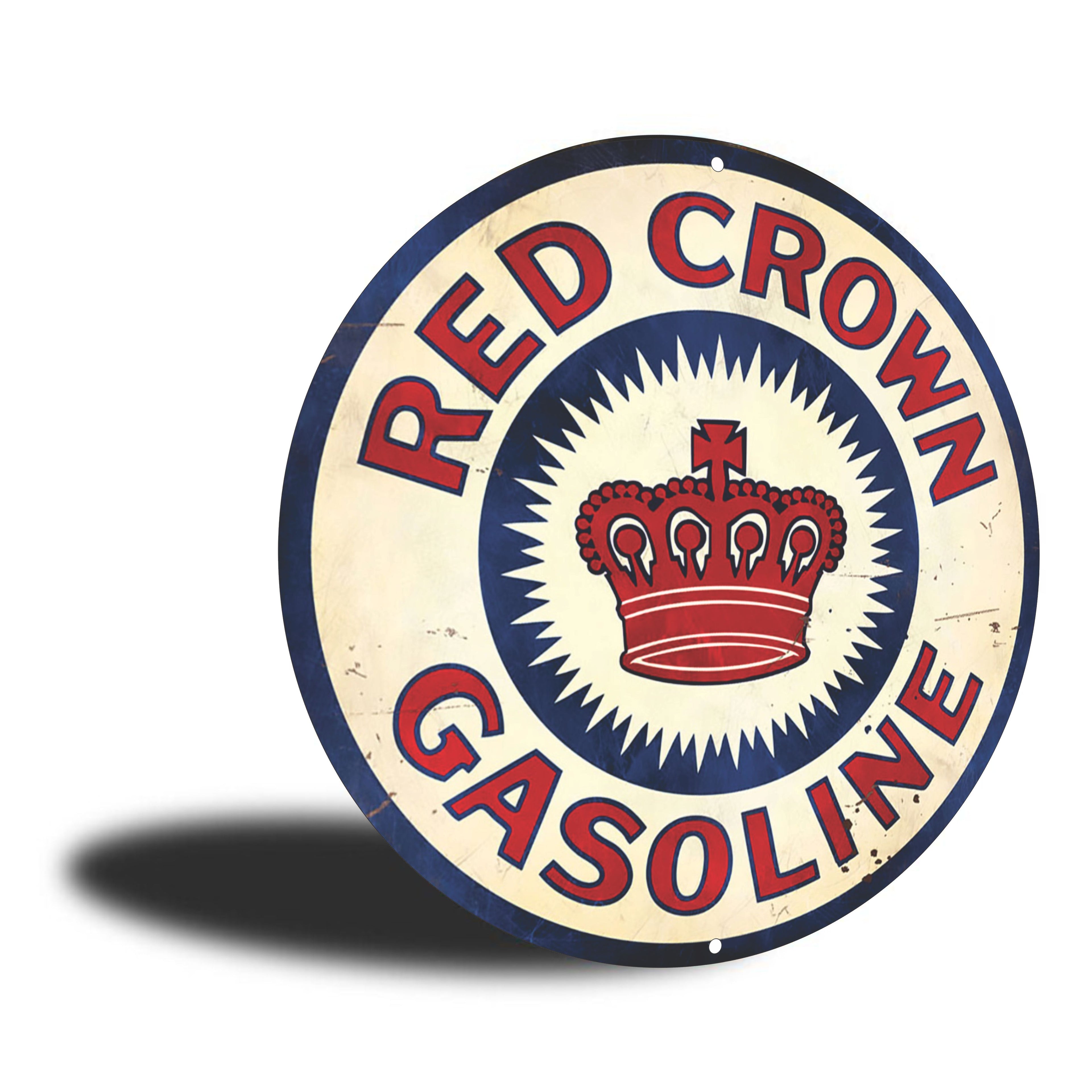 PLACA CIRCULAR RED CROWN
