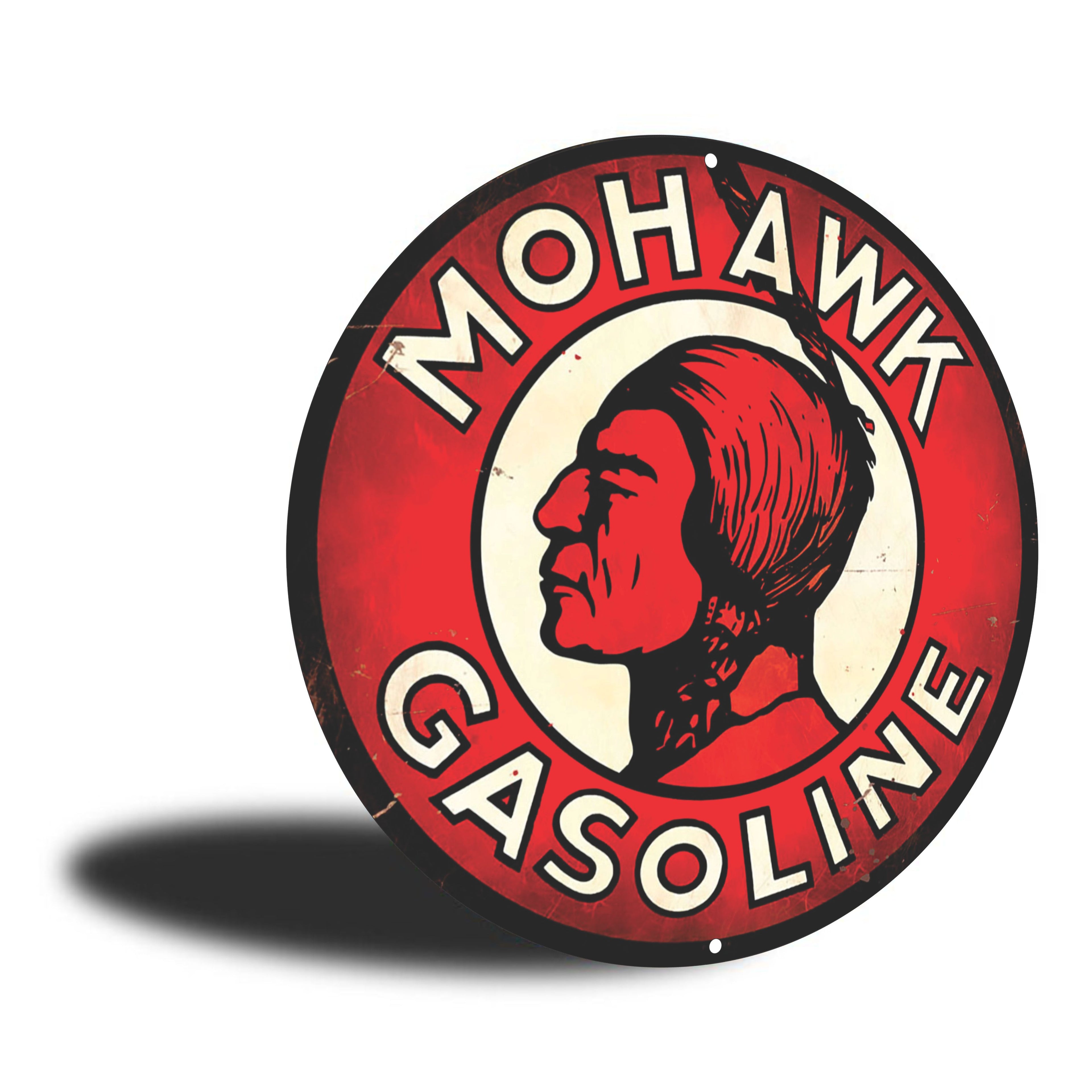 PLACA CIRCULAR MOHAWK GASOLINE