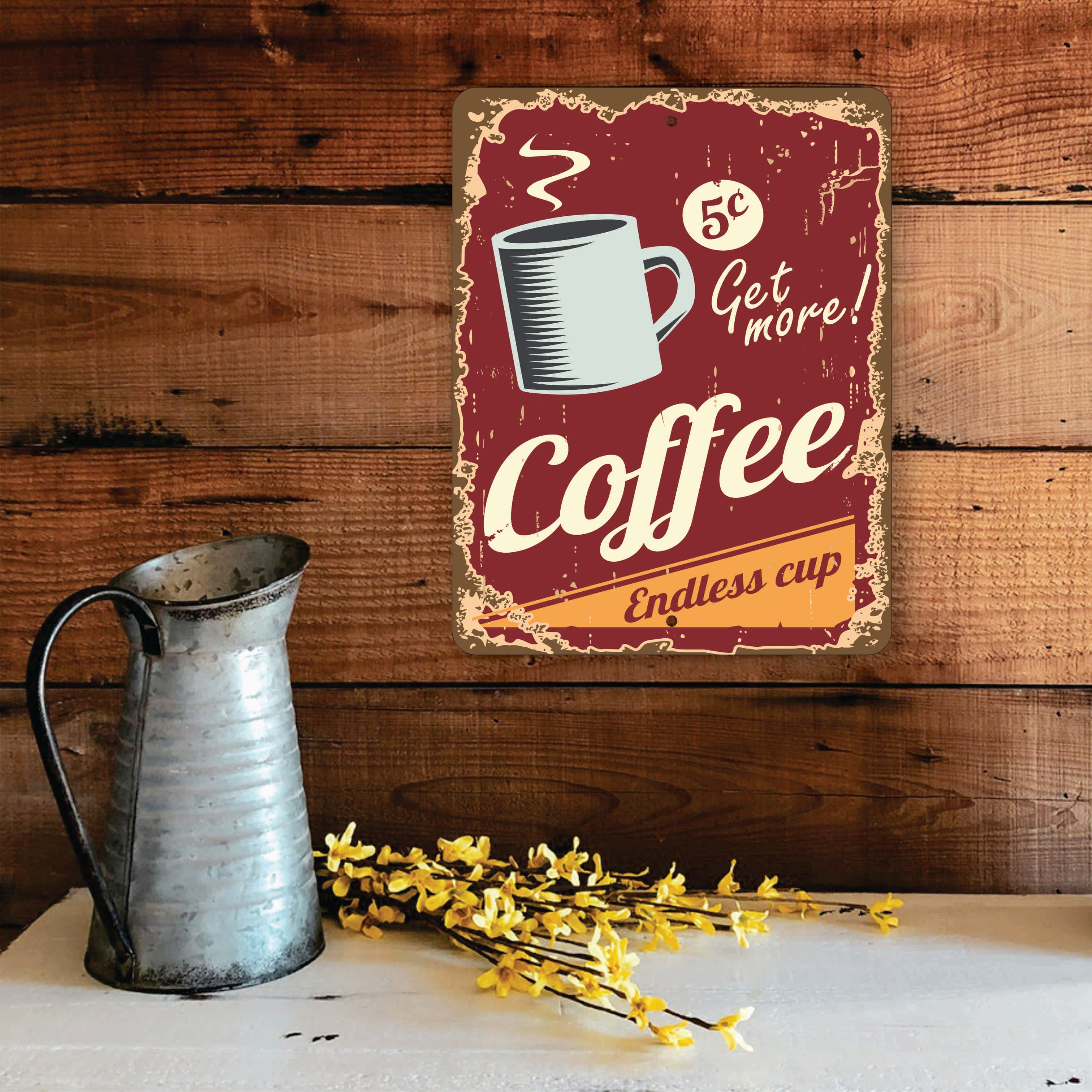PLACA COFFEE ENDLESS CUP