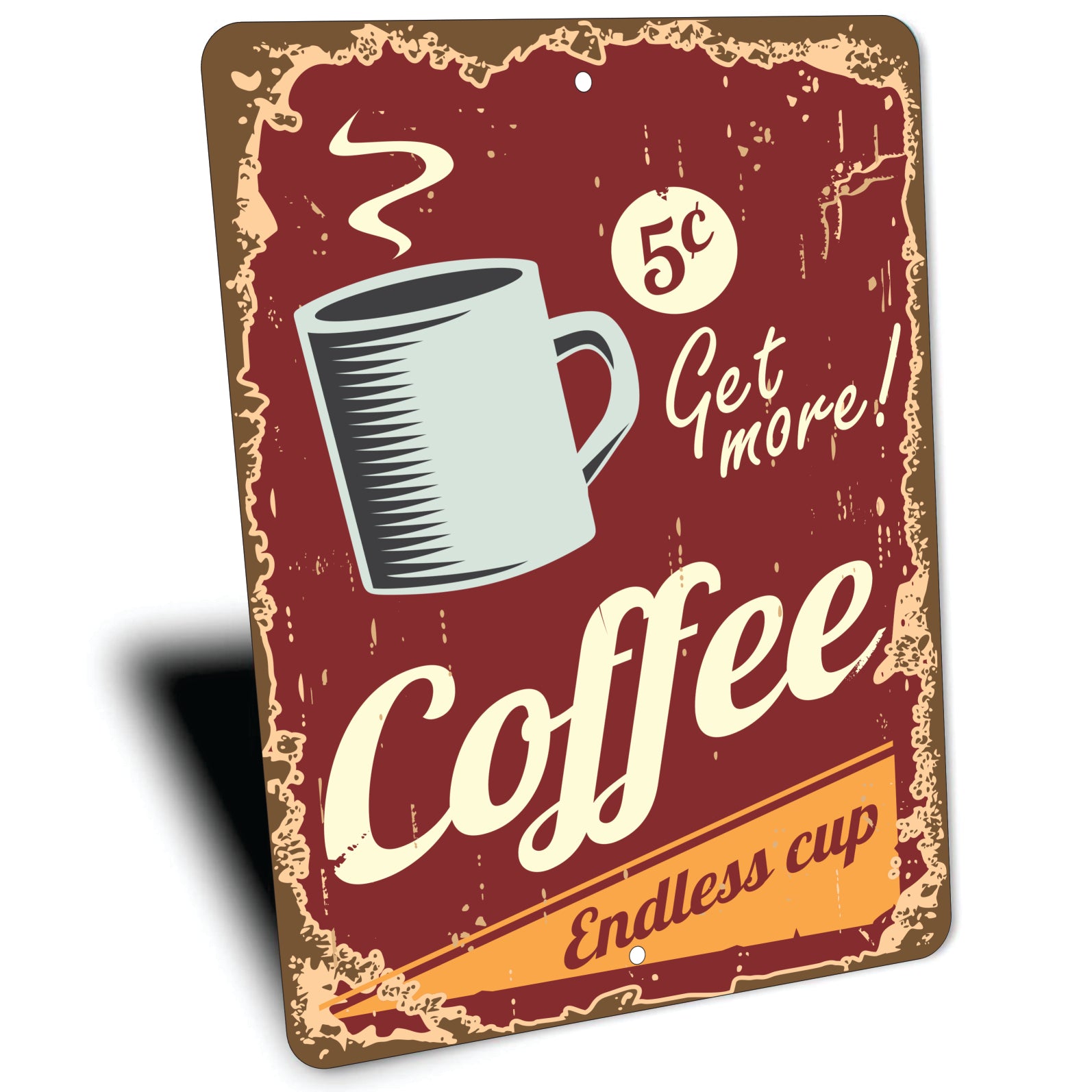 PLACA COFFEE ENDLESS CUP
