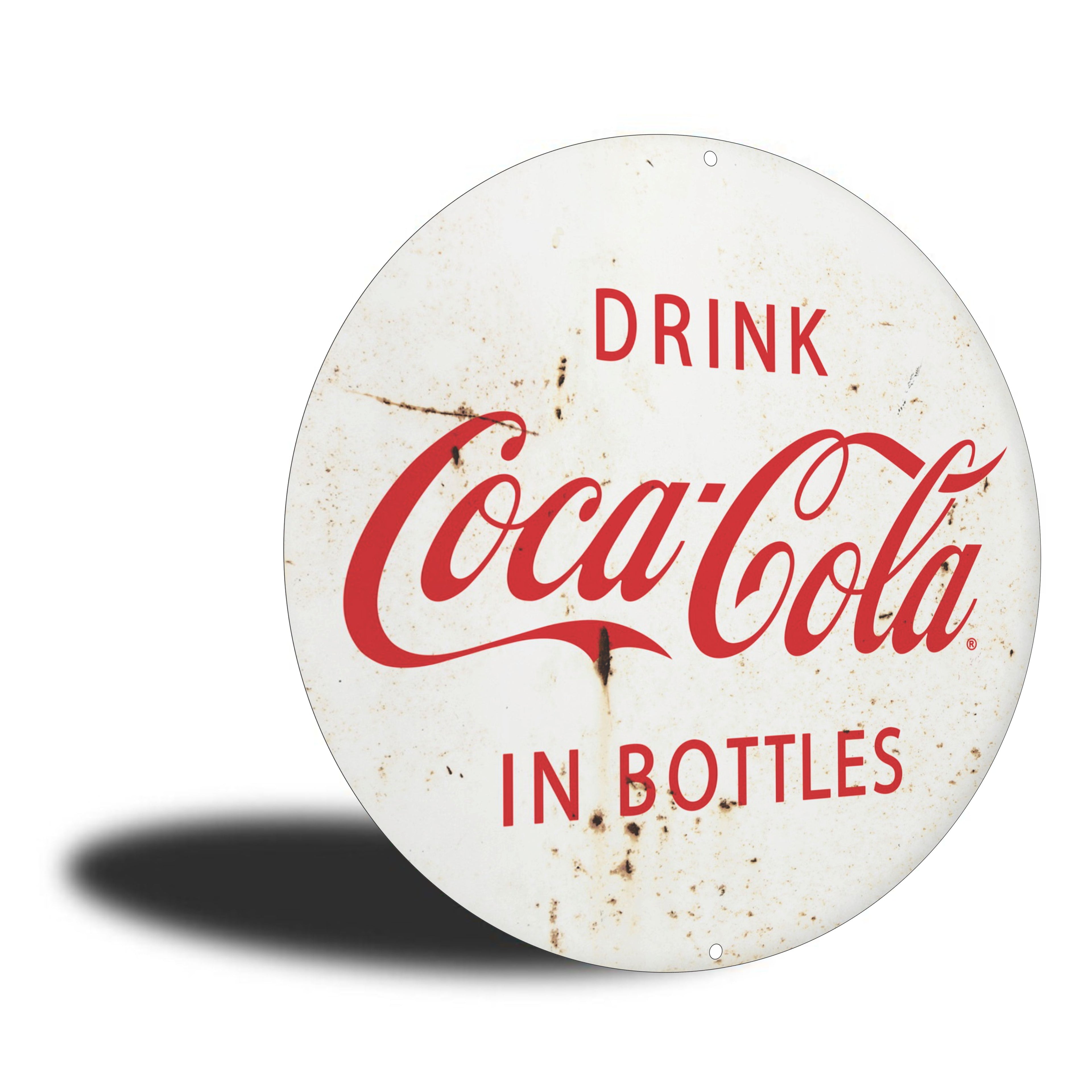 PLACA CIRCULAR DRINK COCA-COLA IN BOTTLES