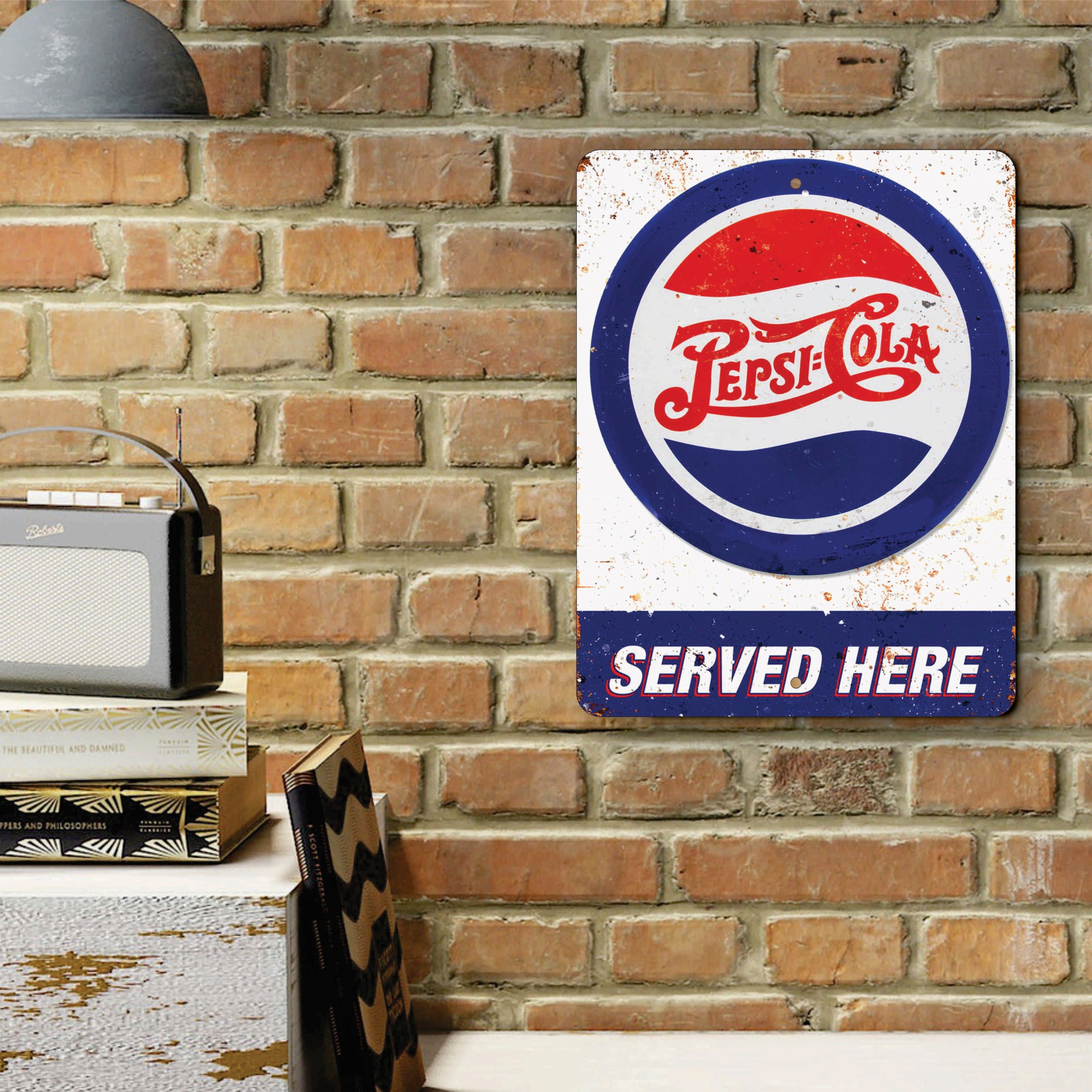 PLACA PEPSI COLA WHITE