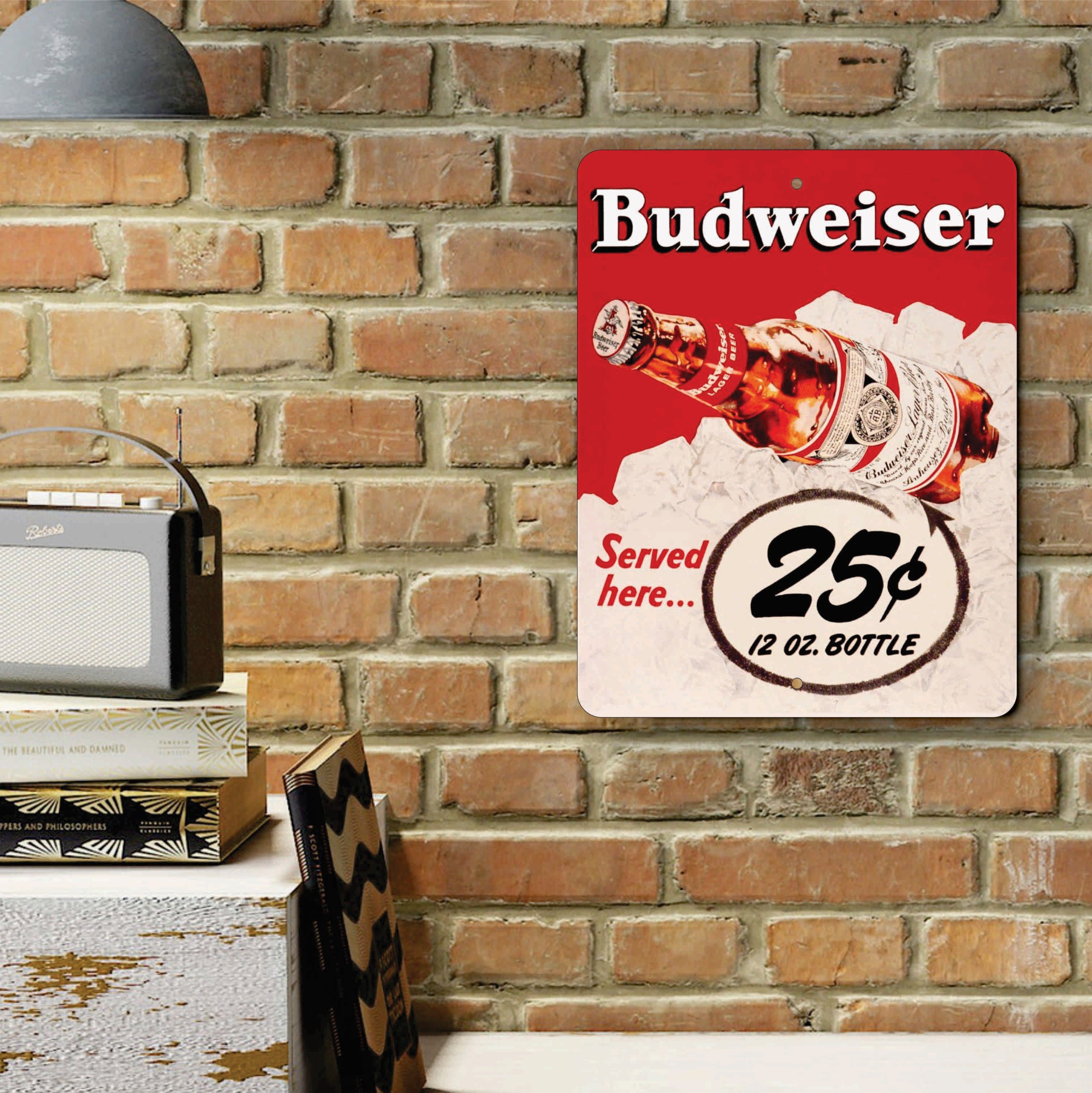 PLACA BUDWEISER COLD BEER