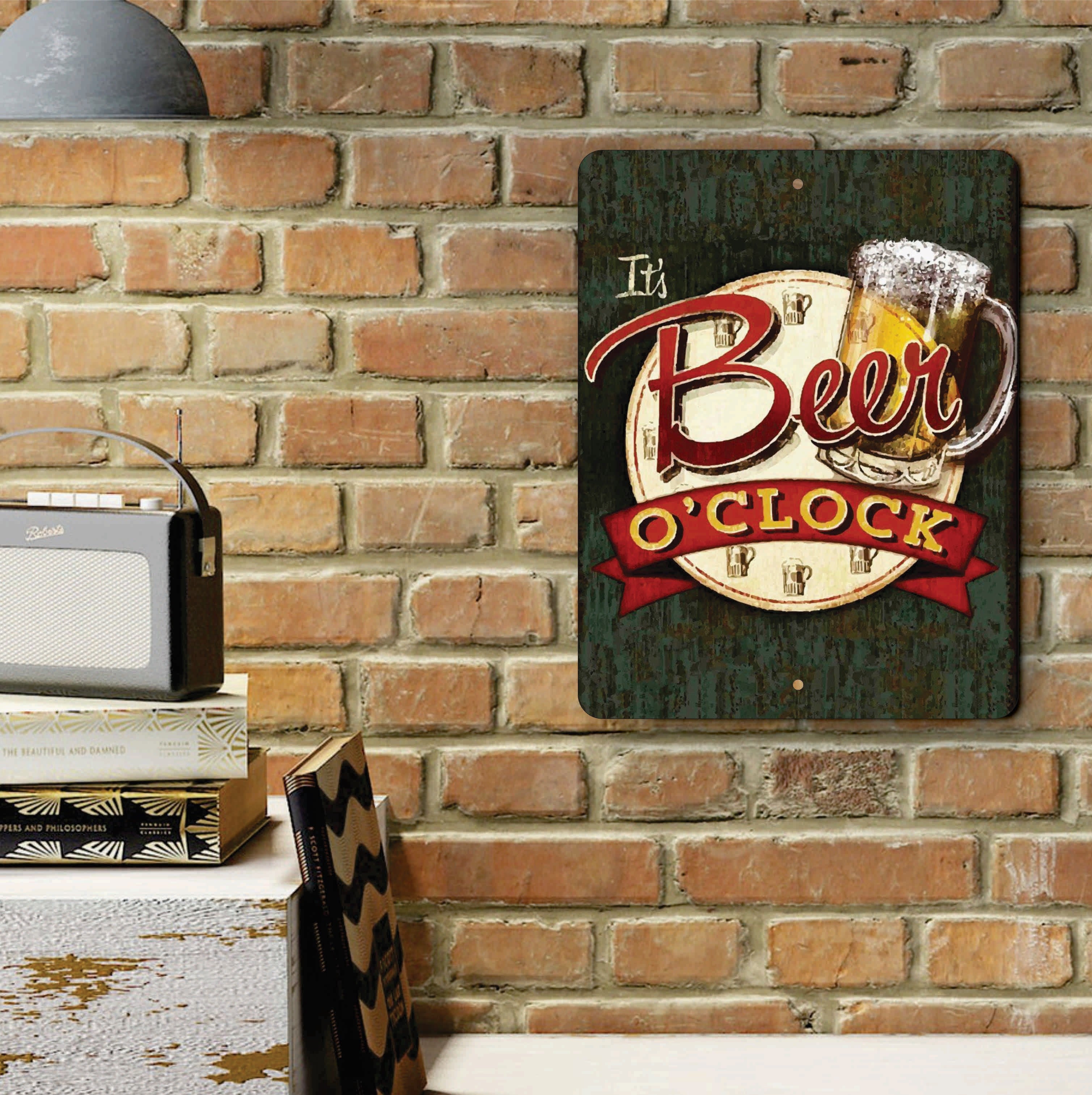 PLACA BEER O CLOCK