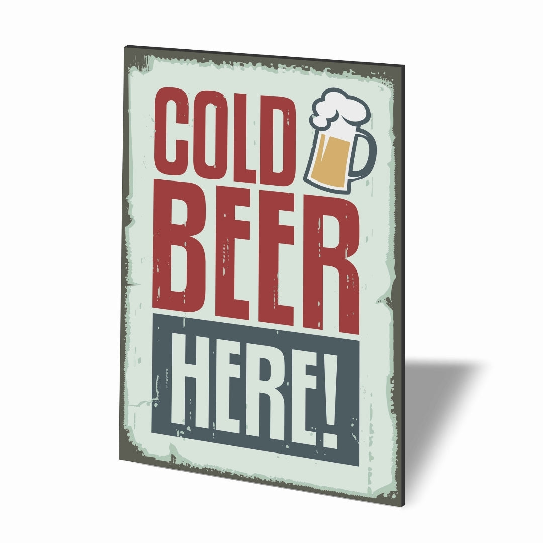 POSTER COLD BEER HERE