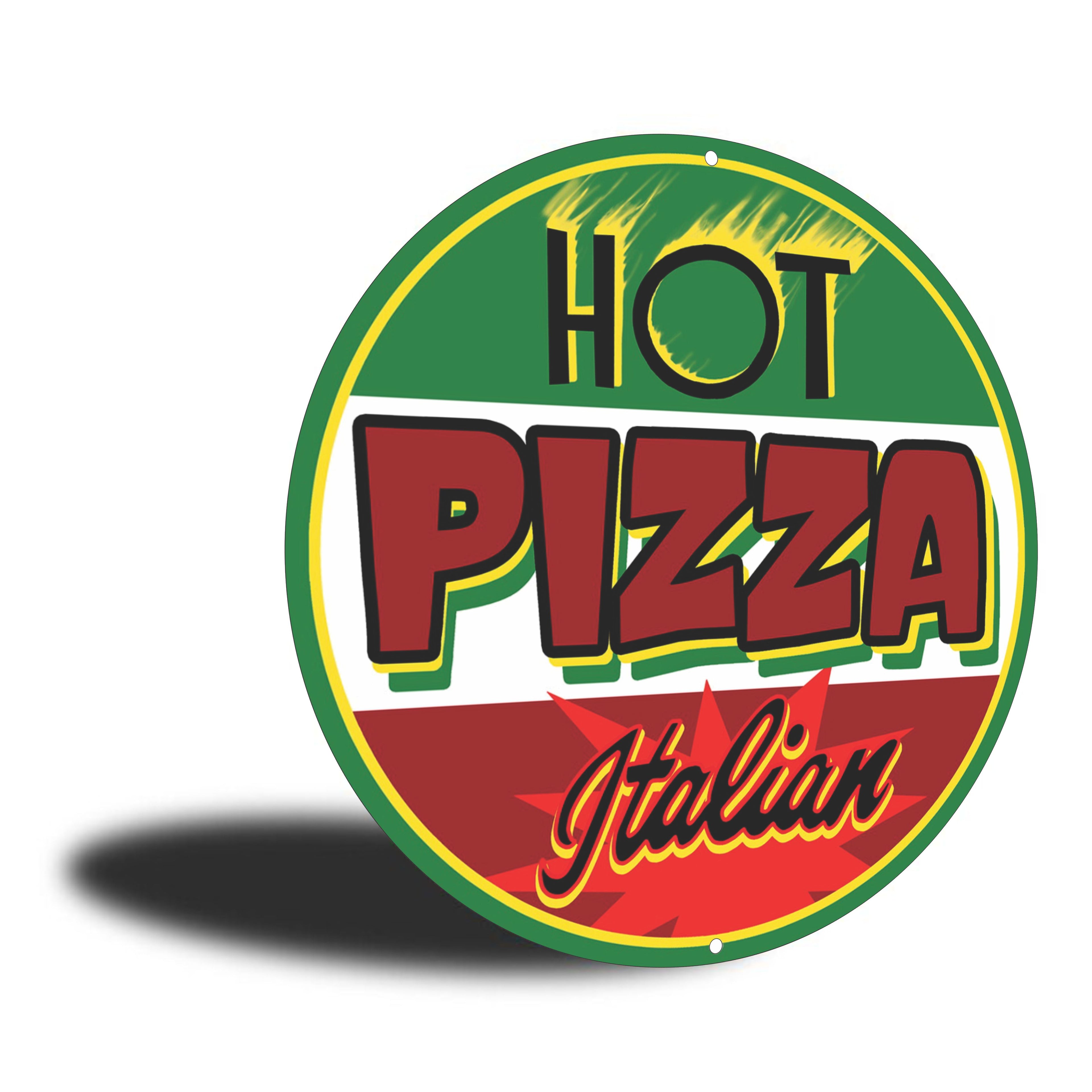 PLACA CIRCULAR HOT PIZZA ITALIAN