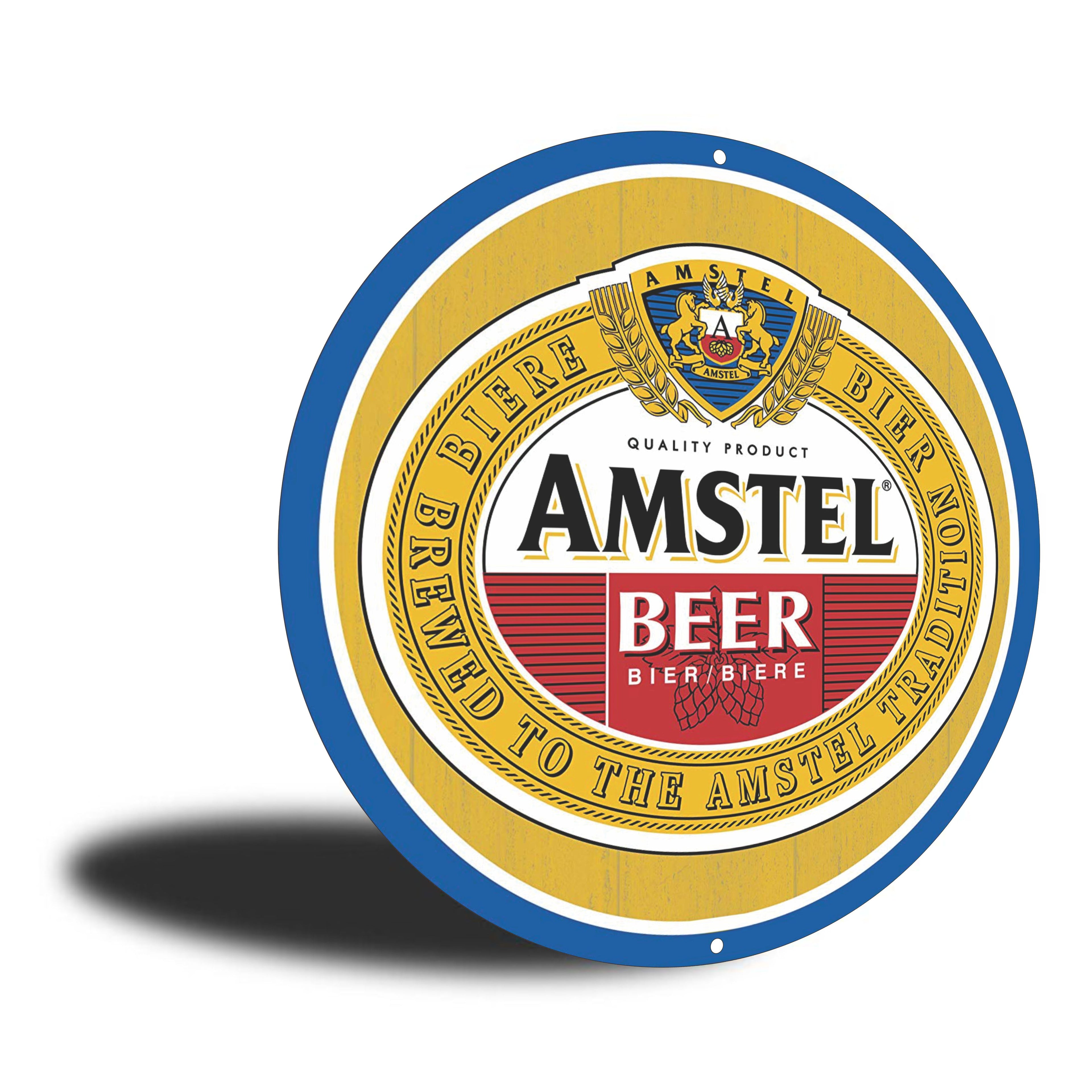 PLACA CIRCULAR AMSTEL BEER