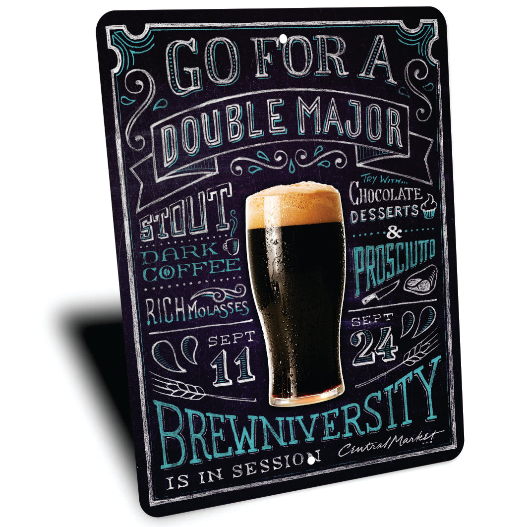 PLACA STOUT BEER BREWNIVERSITY