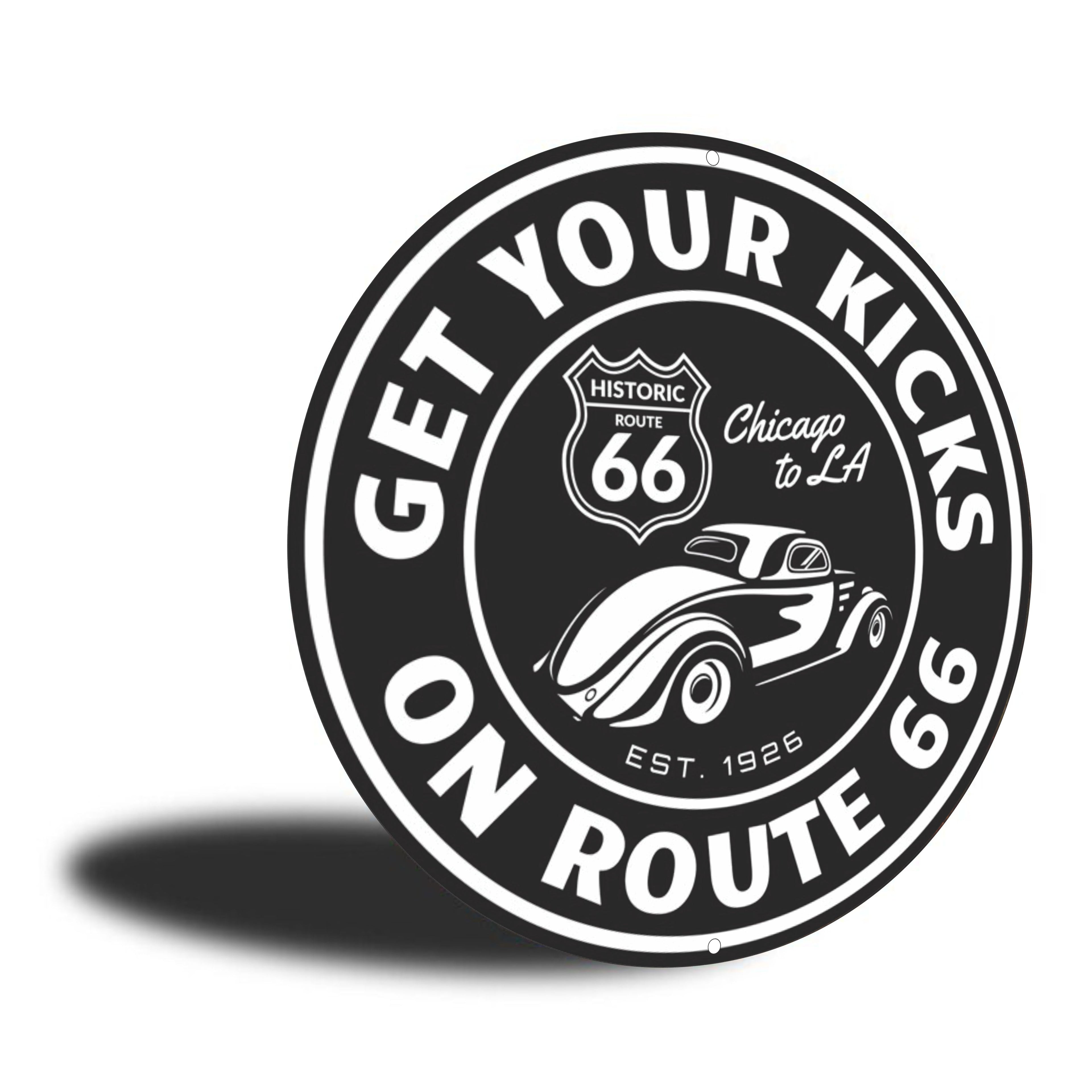PLACA CIRCULAR GET YOUR KICKS 66