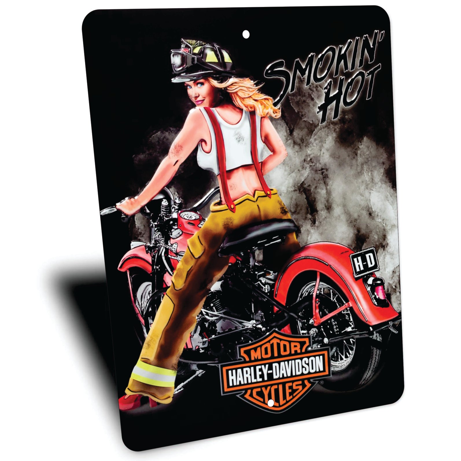 PLACA HARLEY SMOKIN HOT
