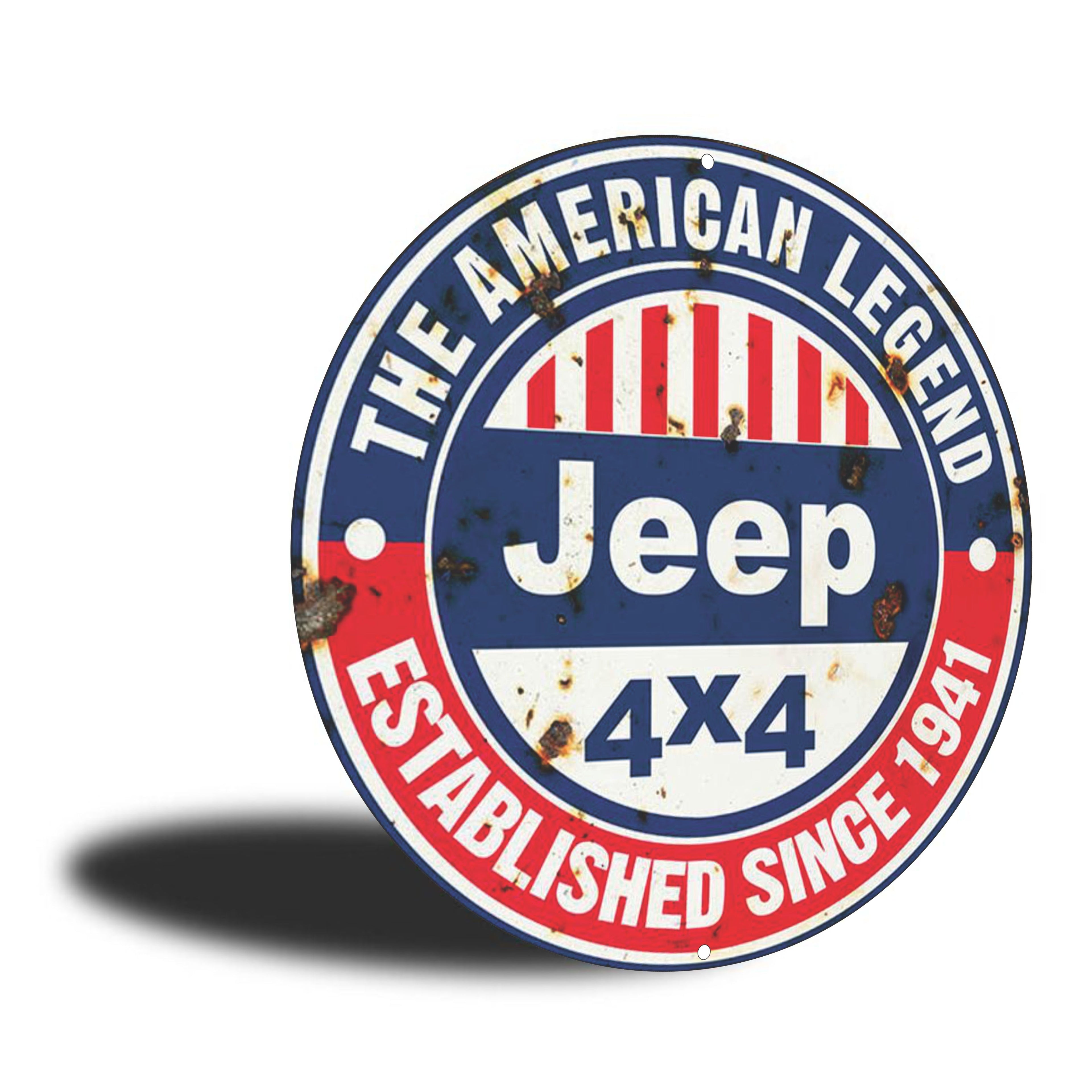 PLACA CIRCULAR JEEP 4X4